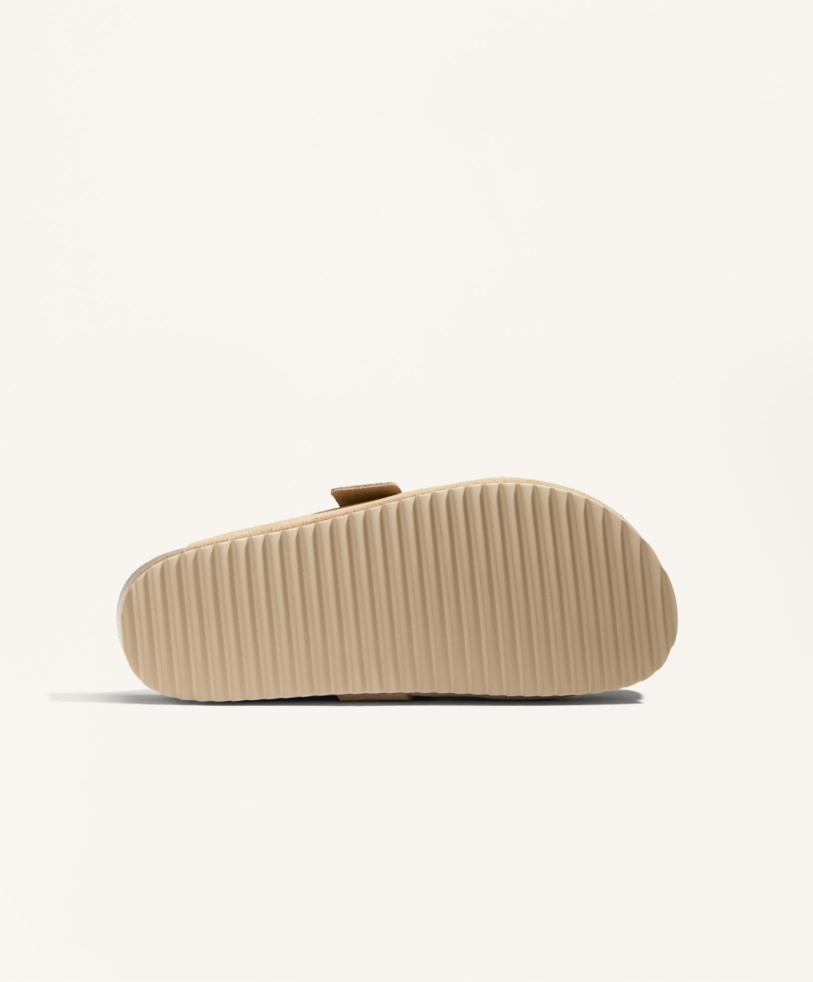 BUCKLED SPLIT LEATHER MULES
