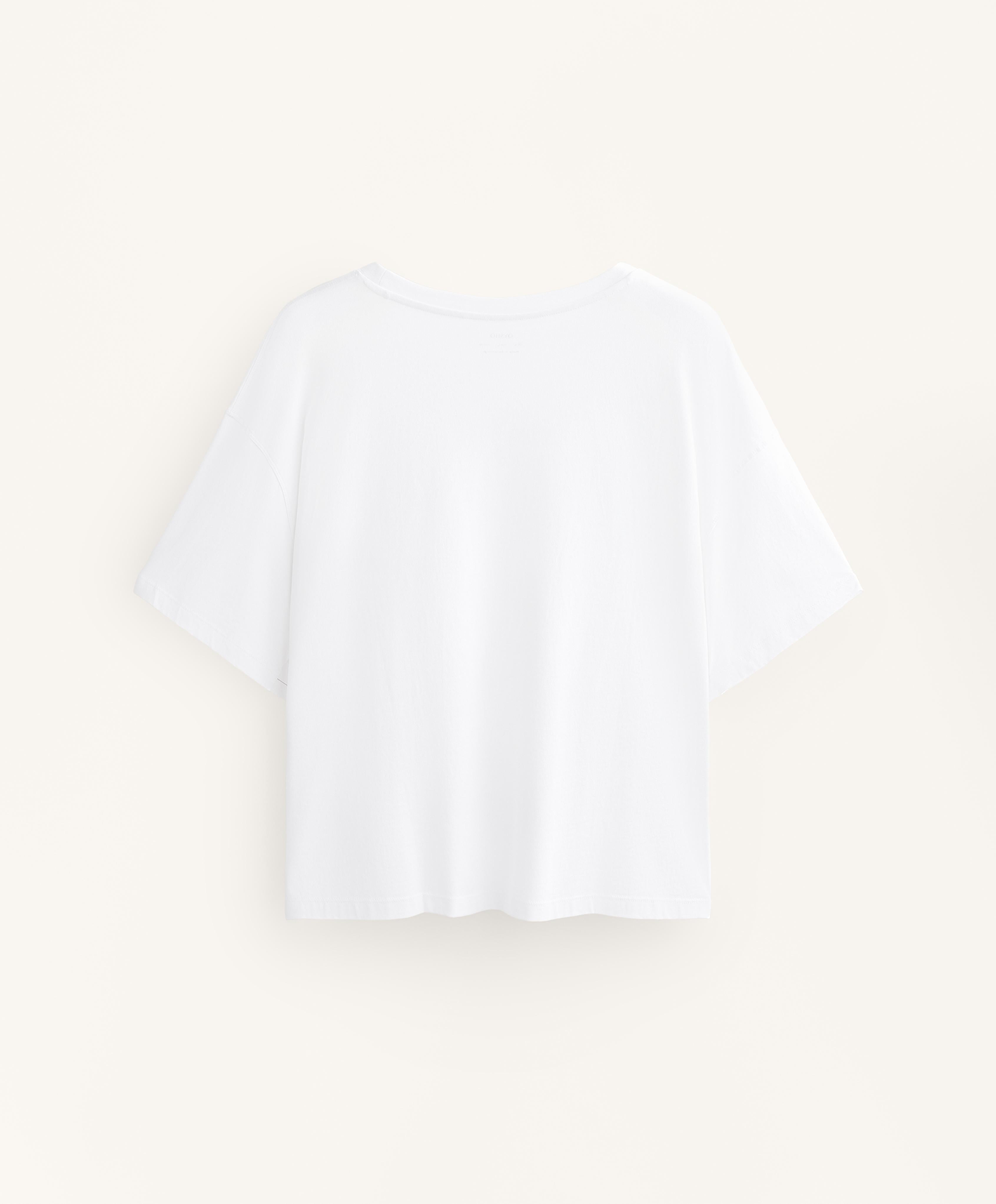 BOXY SHORT SLEEVE COTTON BLEND T SHIRT