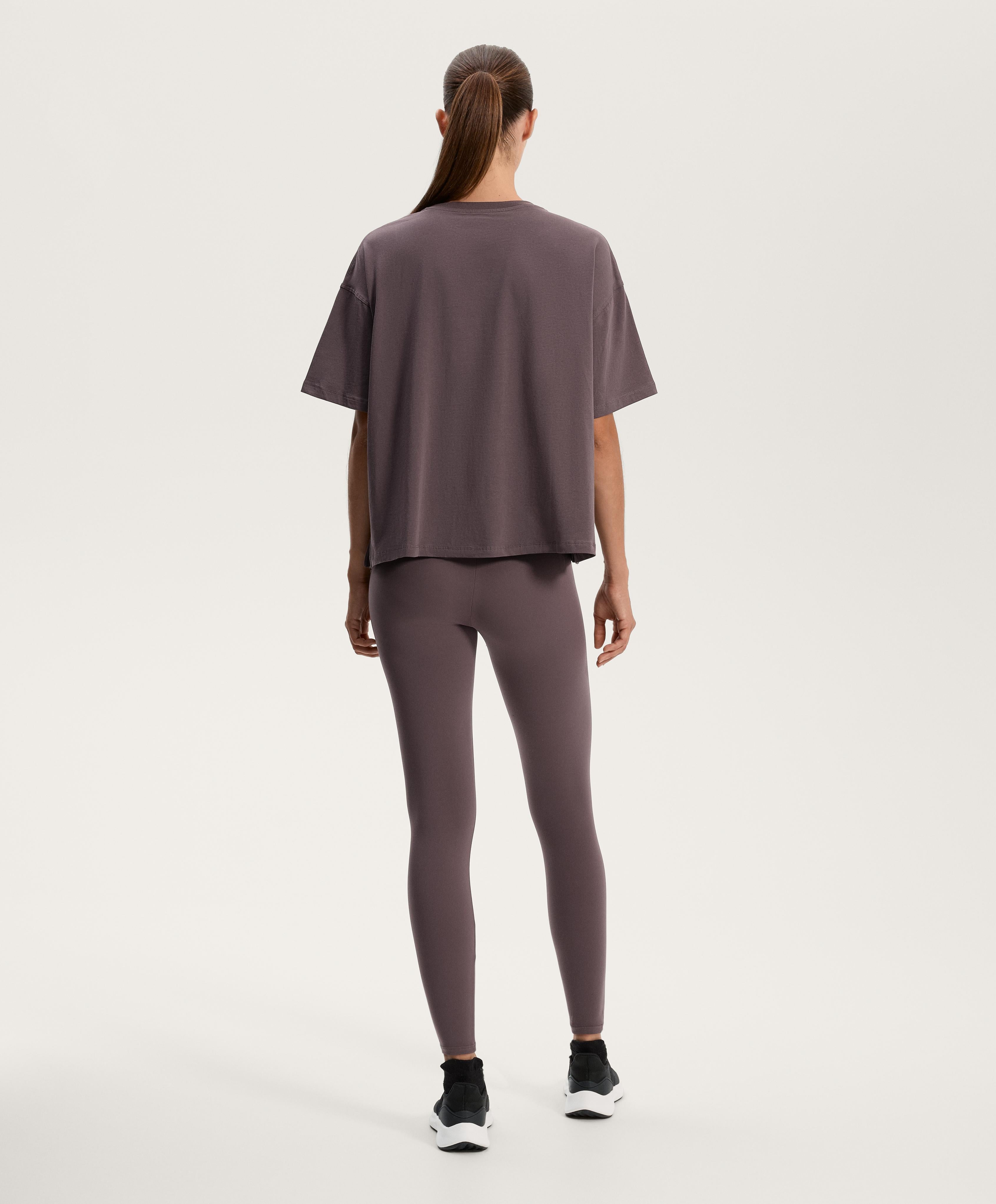 BOXY SHORT SLEEVE COTTON BLEND T SHIRT