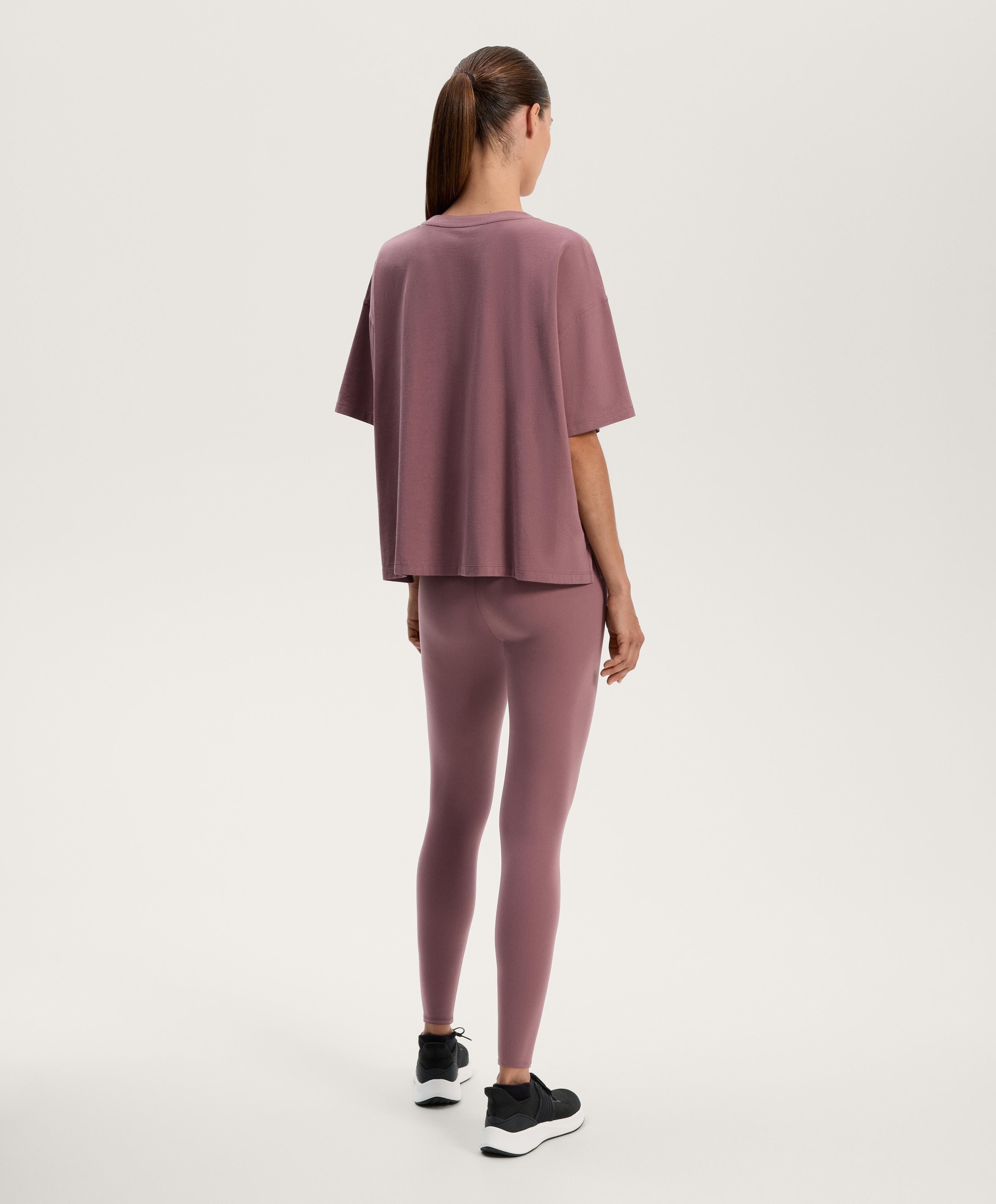 BOXY SHORT SLEEVE COTTON BLEND T SHIRT