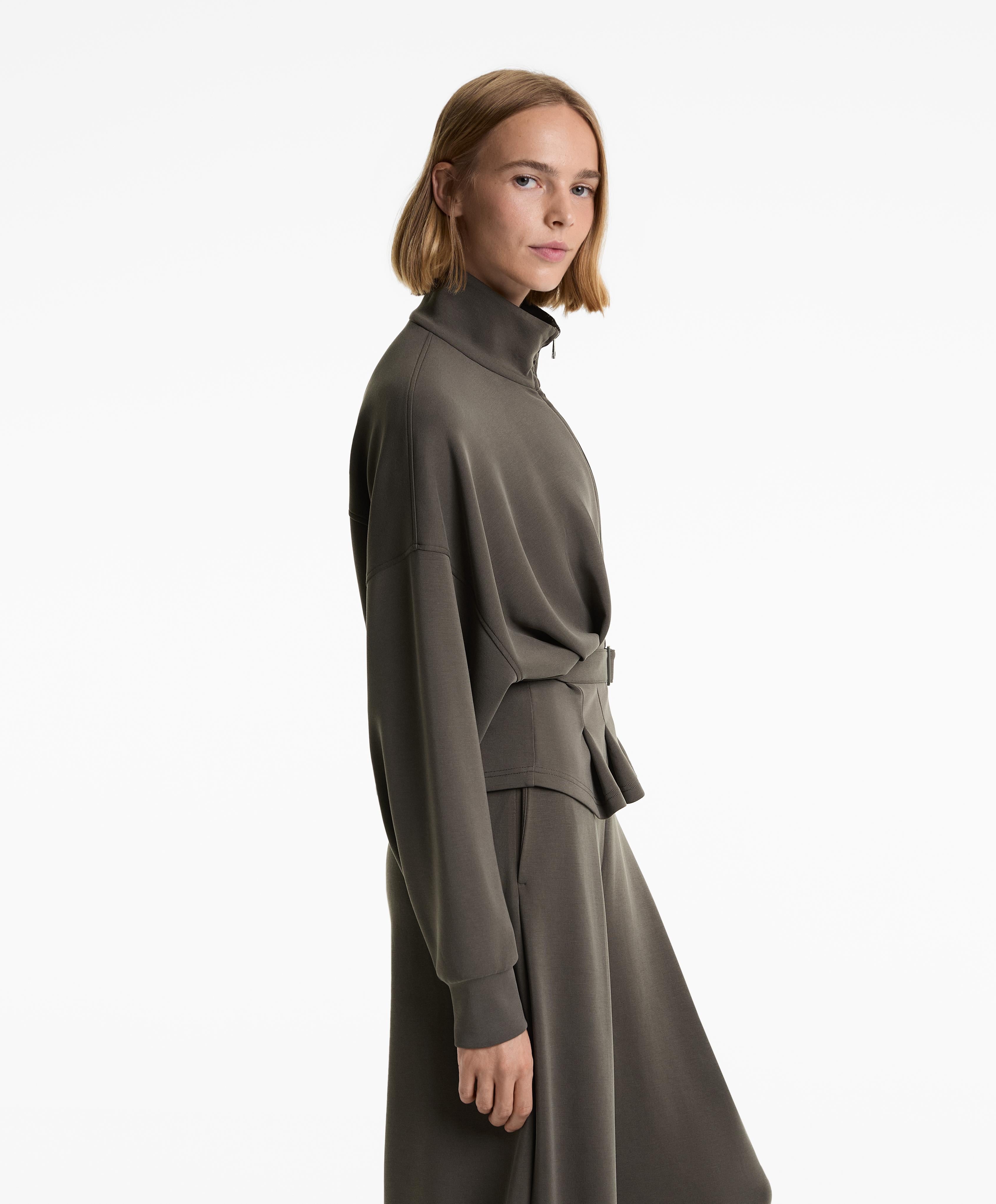 SOFT TOUCH MODAL BELTED JACKET