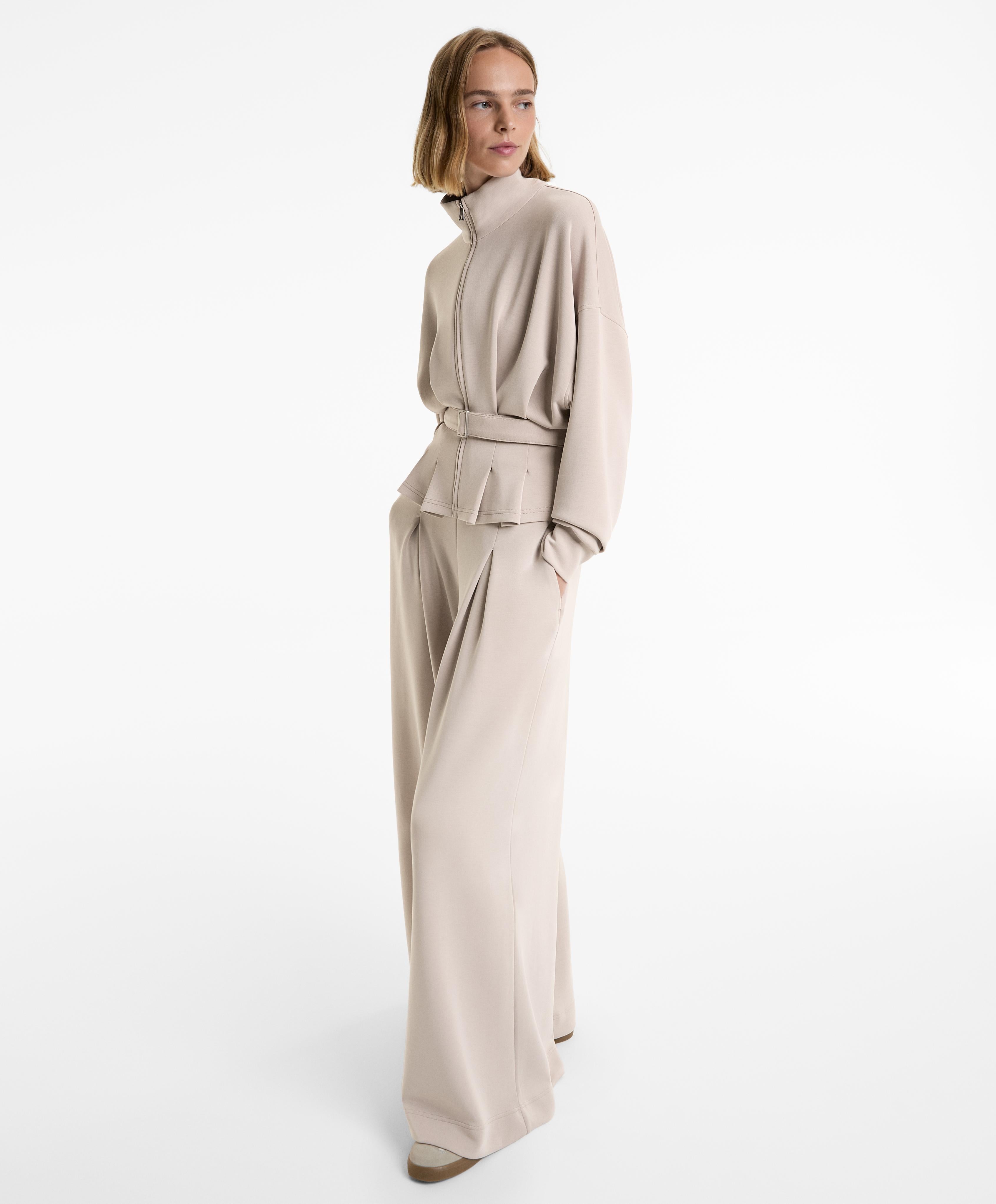 SOFT TOUCH MODAL BELTED JACKET