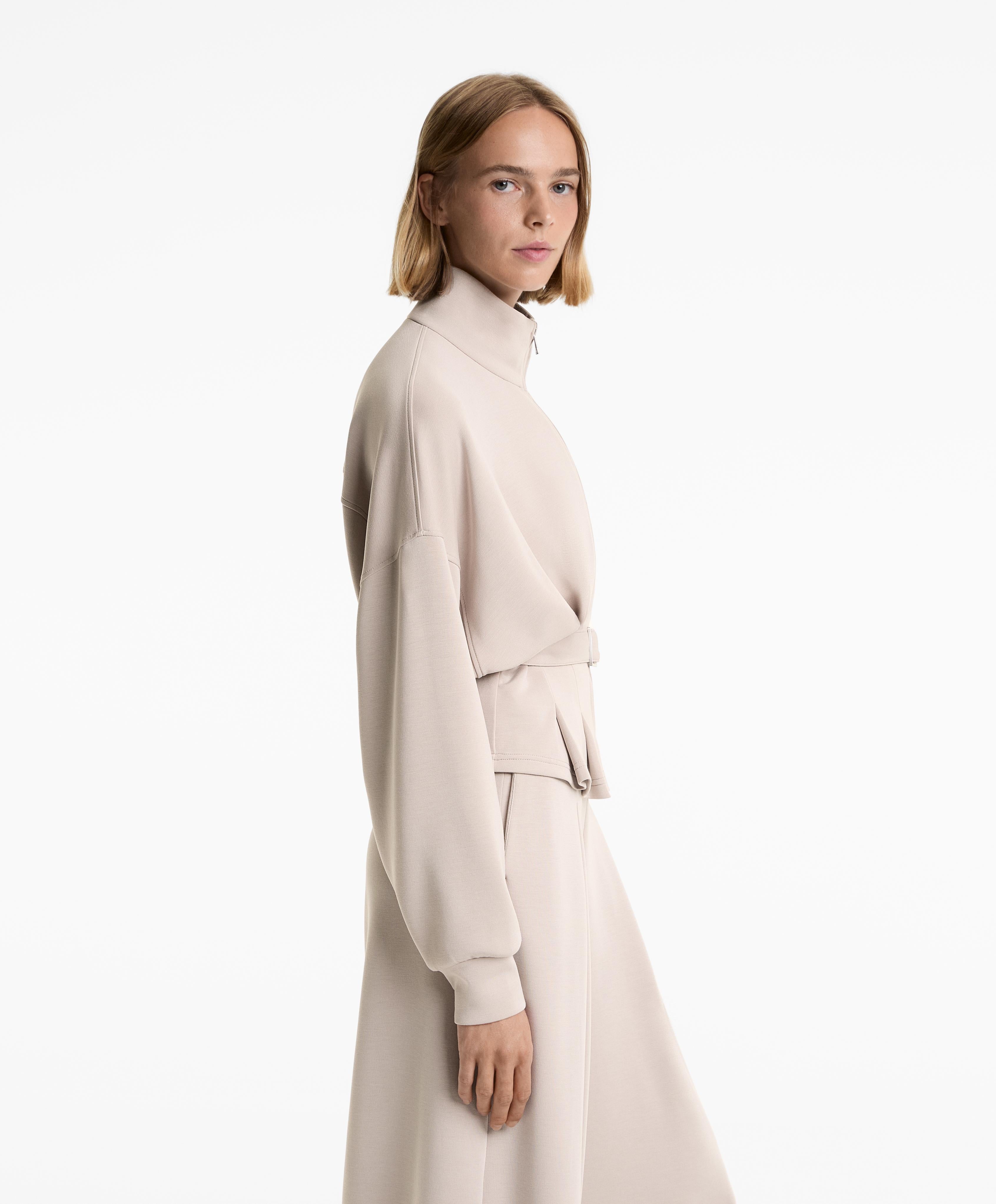 SOFT TOUCH MODAL BELTED JACKET