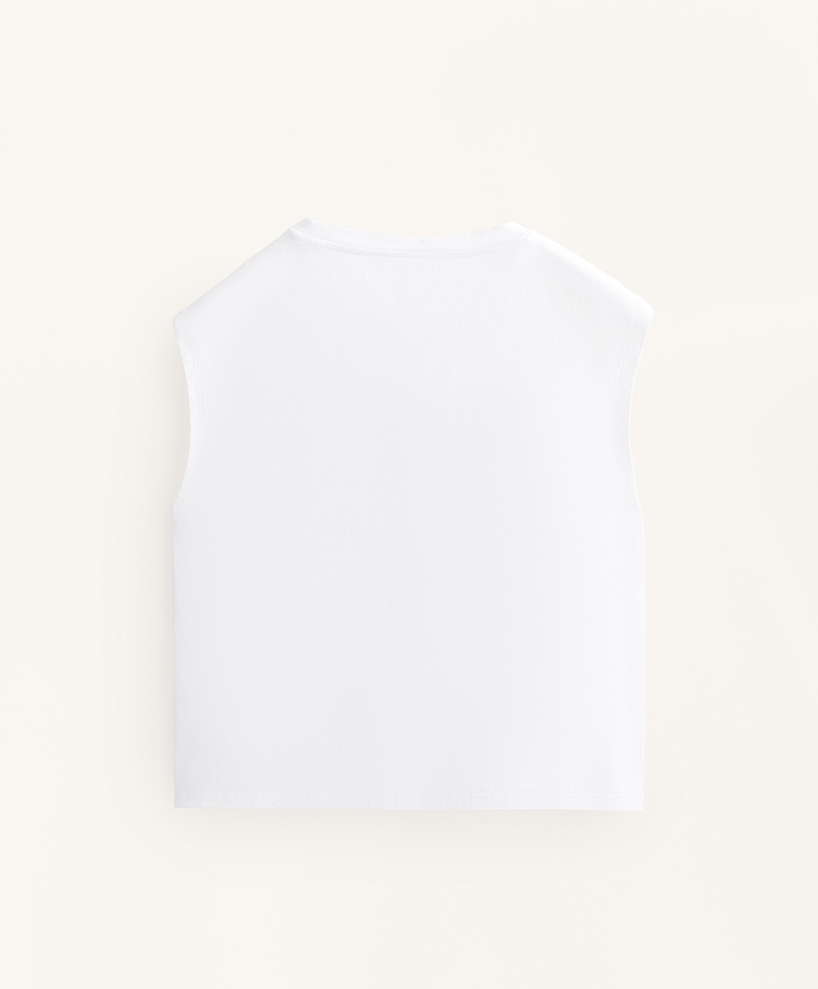 COTTON BLEND SLEEVELESS T SHIRT