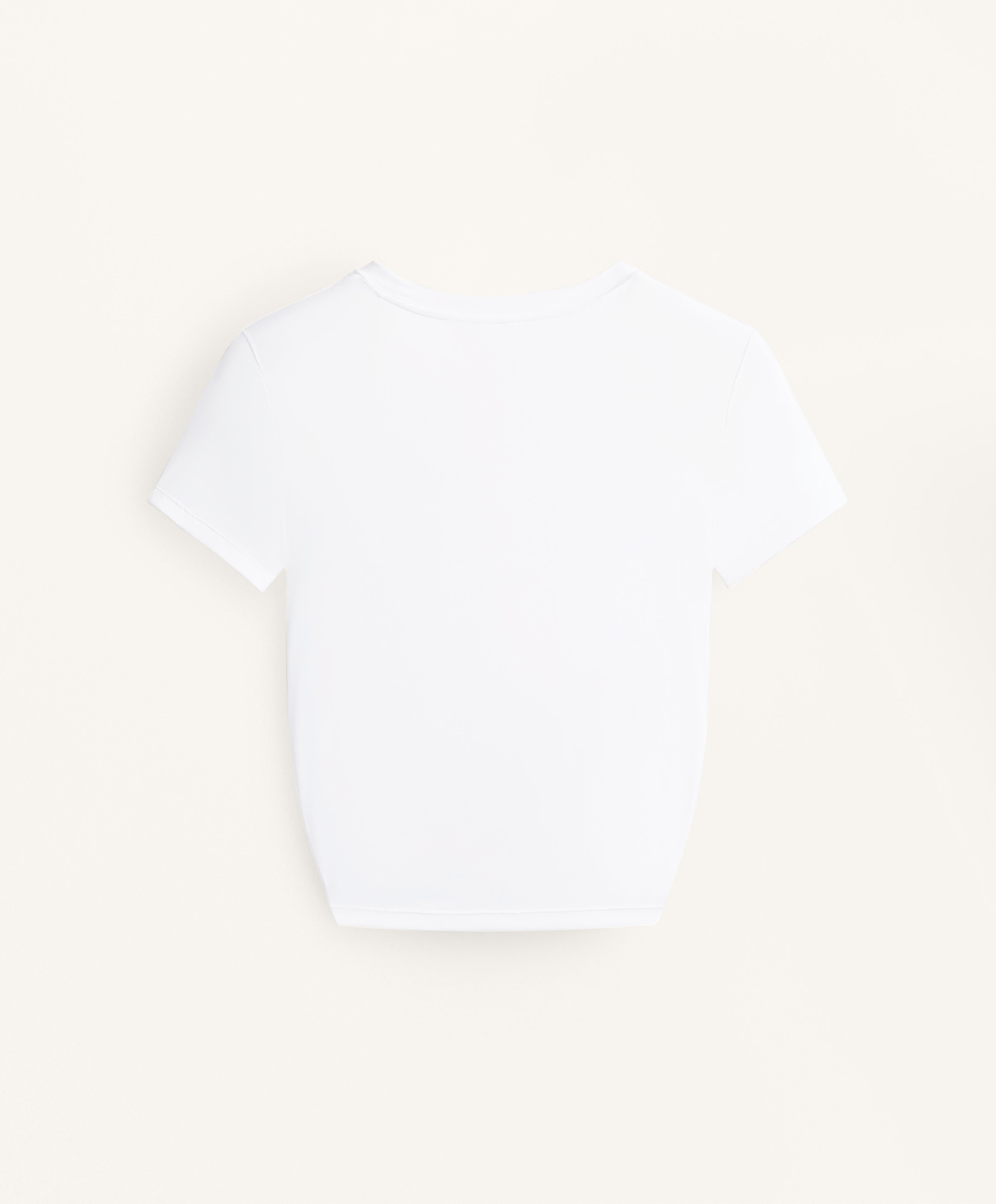 GATHERED CROP SHORT SLEEVE T SHIRT