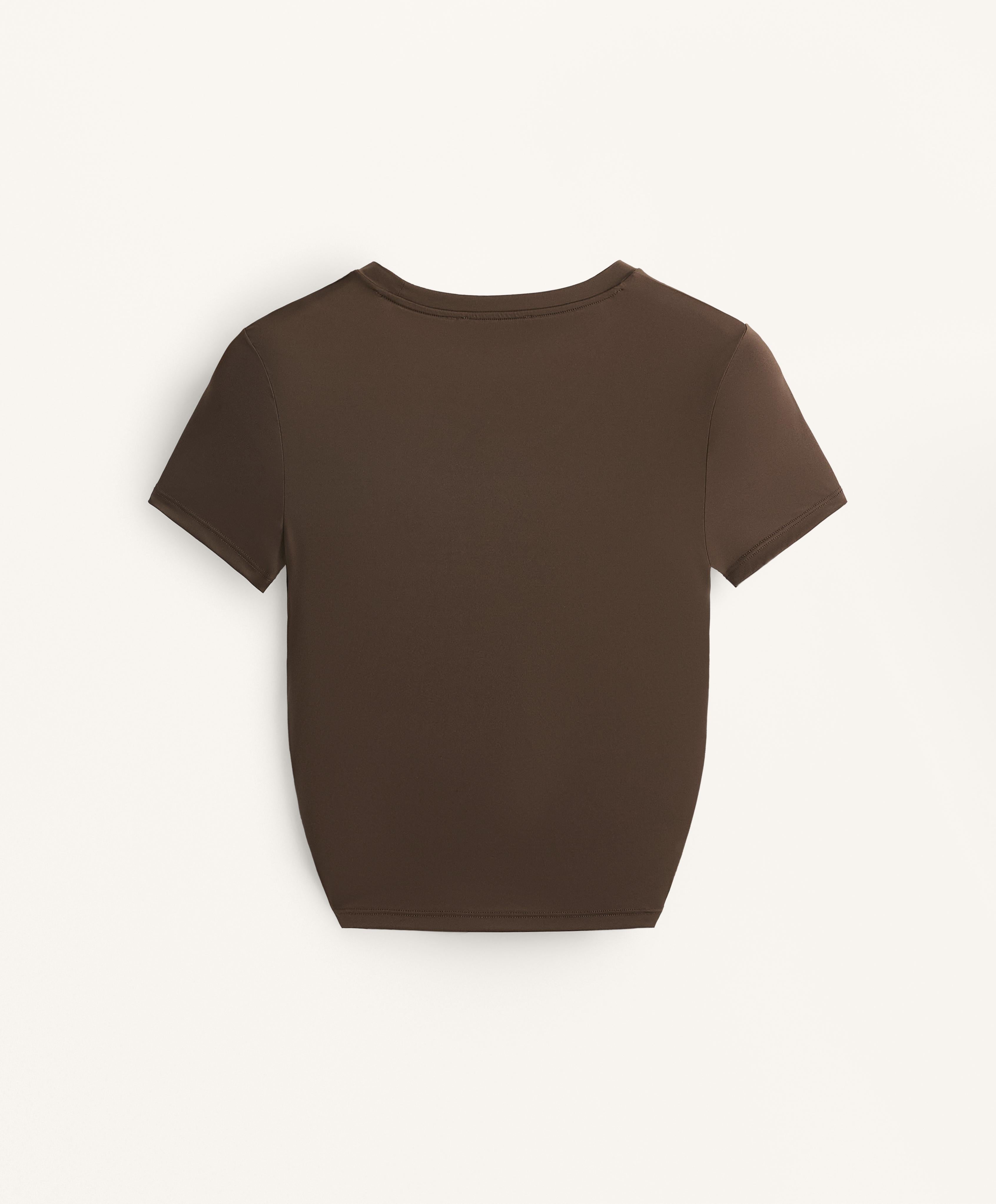 GATHERED CROP SHORT SLEEVE T SHIRT