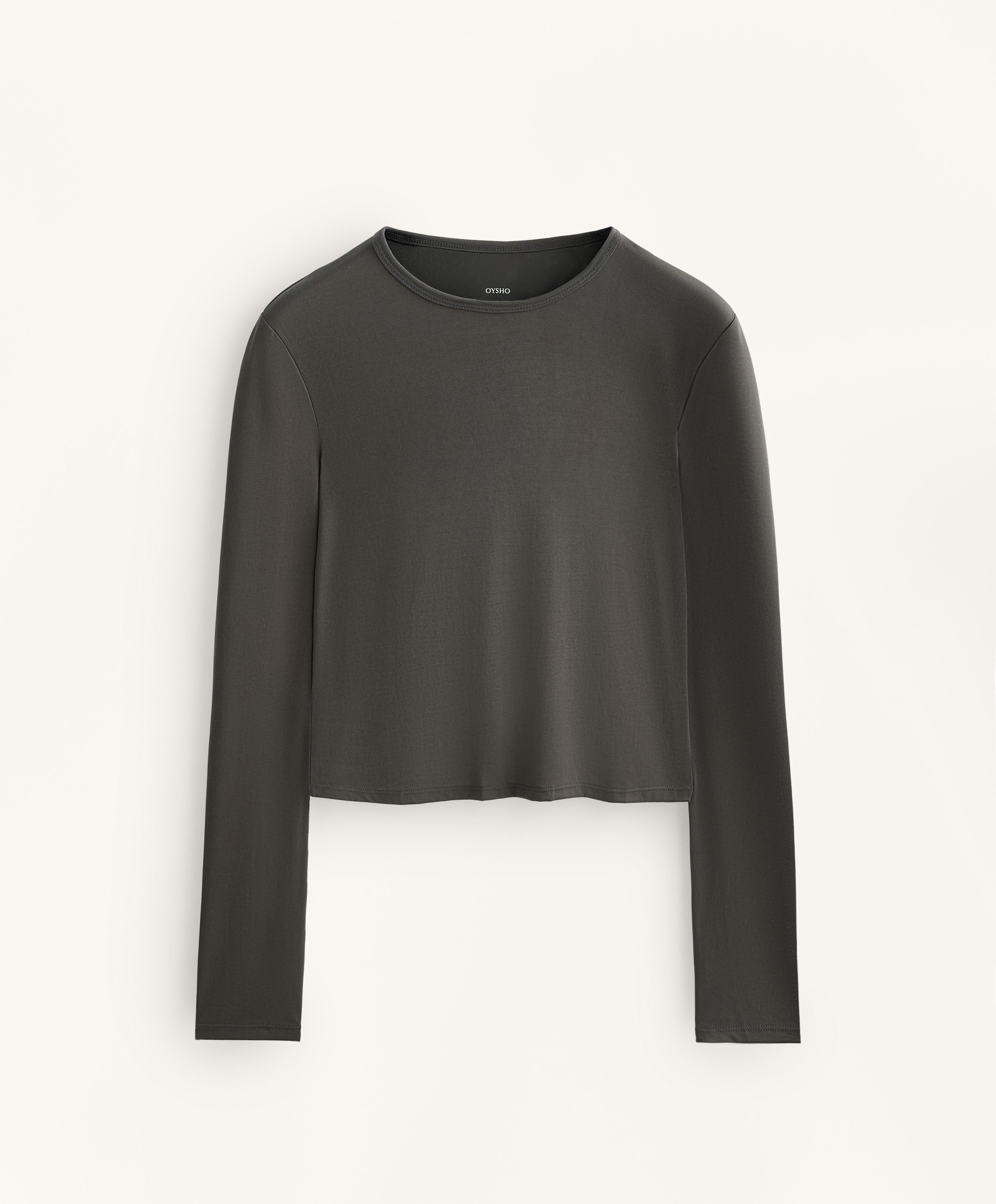 CROSS BACK CROPPED T SHIRT WITH MODAL