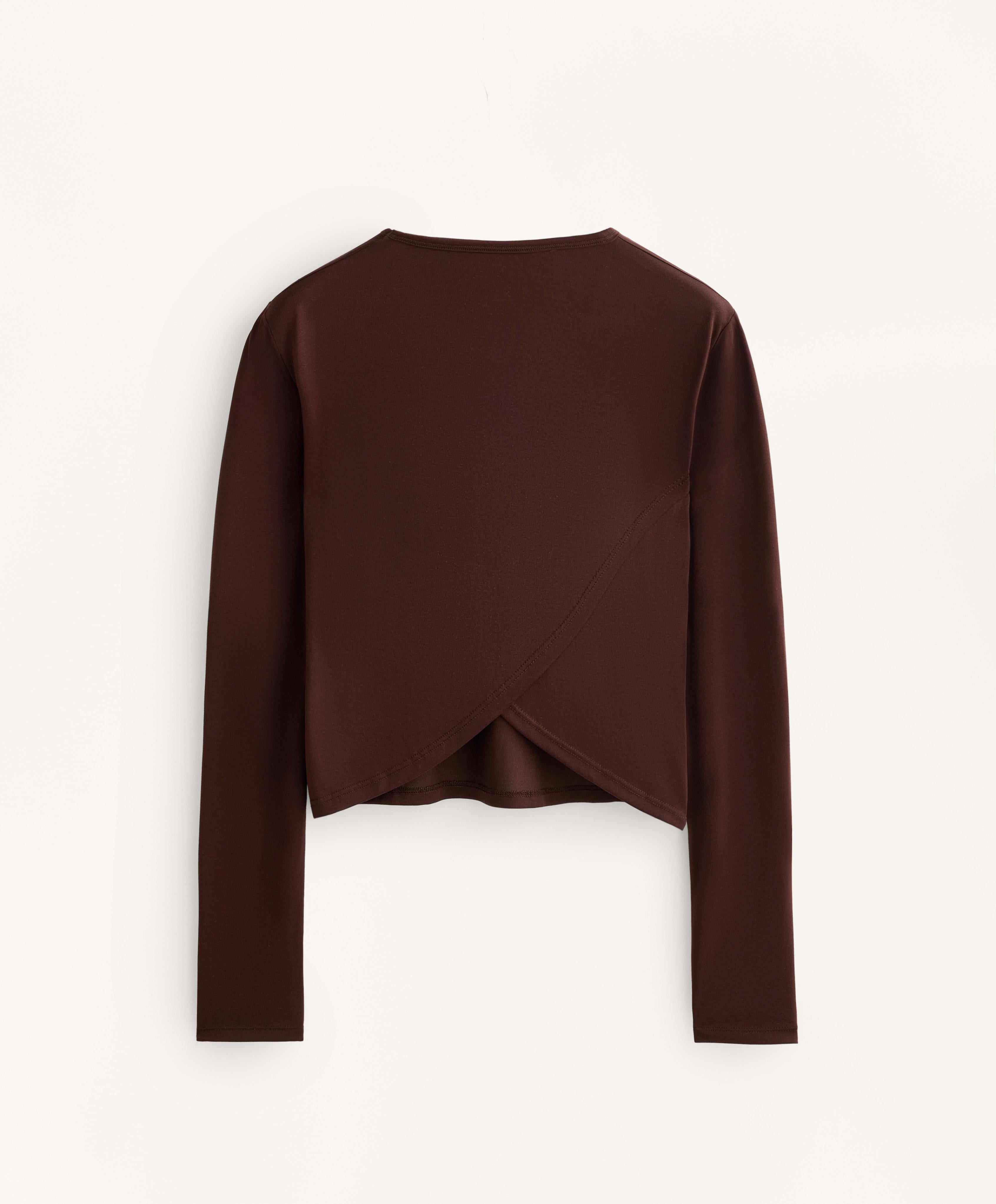 CROSS BACK CROPPED T SHIRT WITH MODAL