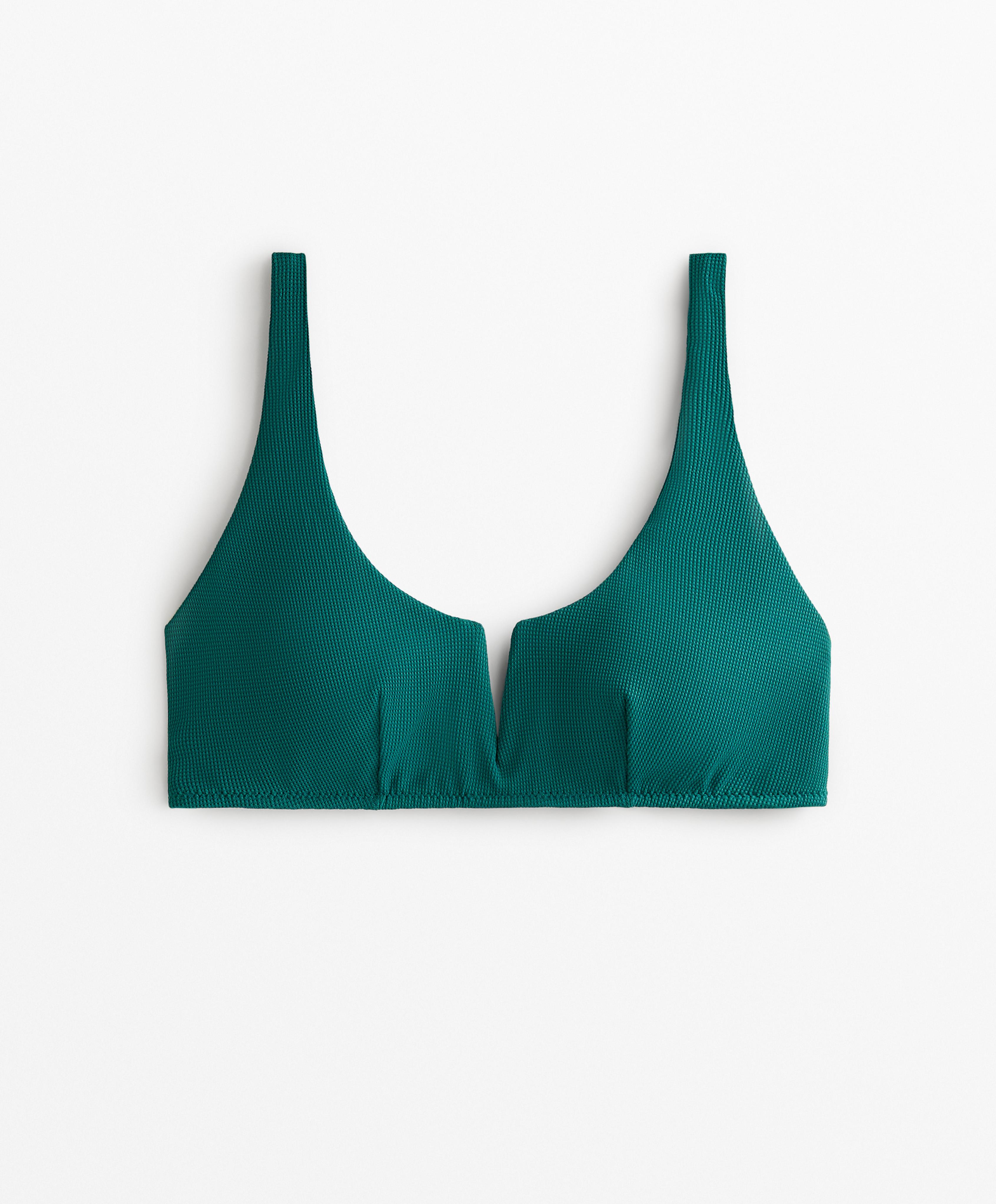 PIQUE HALTERNECK BIKINI TOP