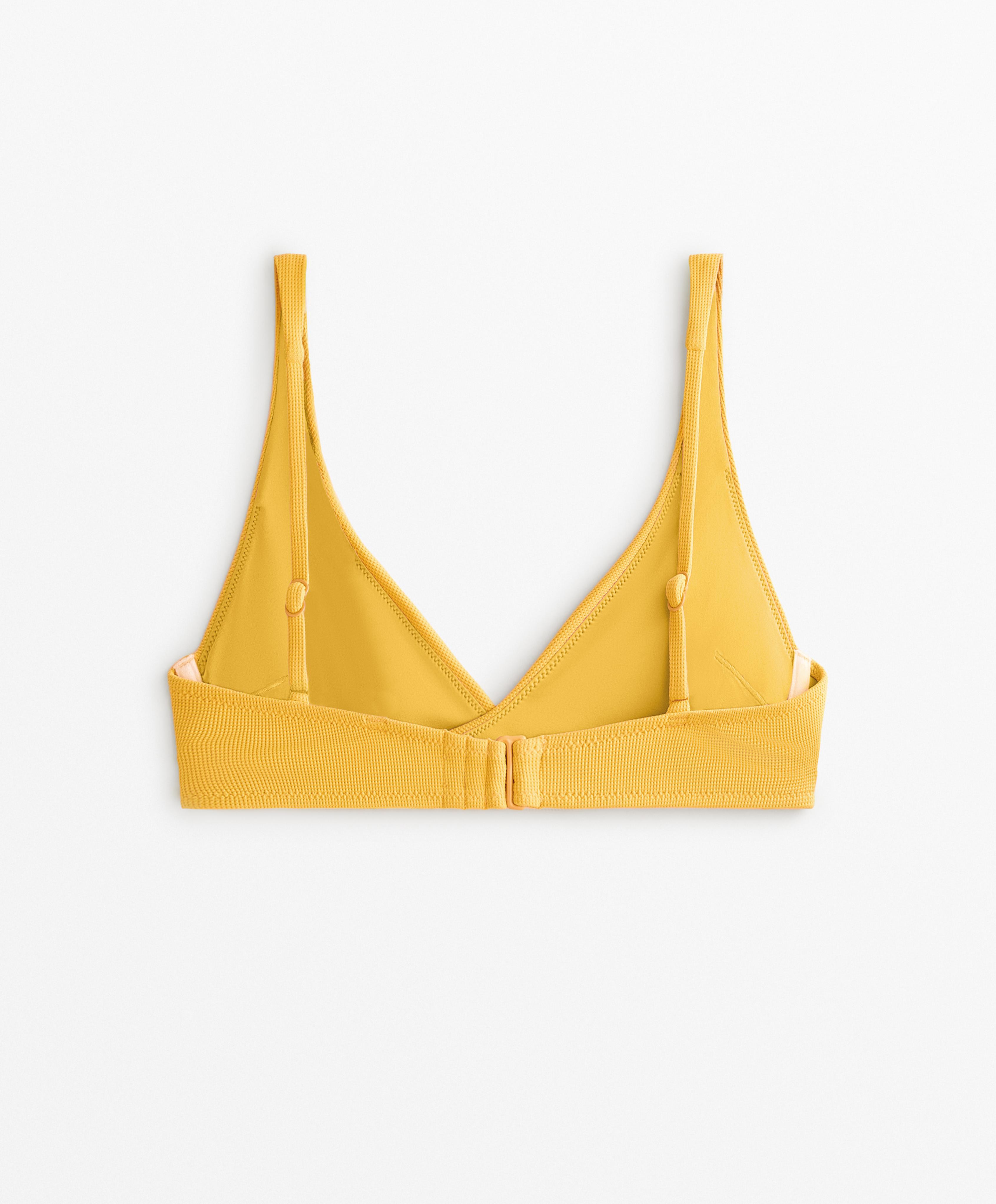 PIQUE CROSSOVER HALTERNECK BIKINI TOP