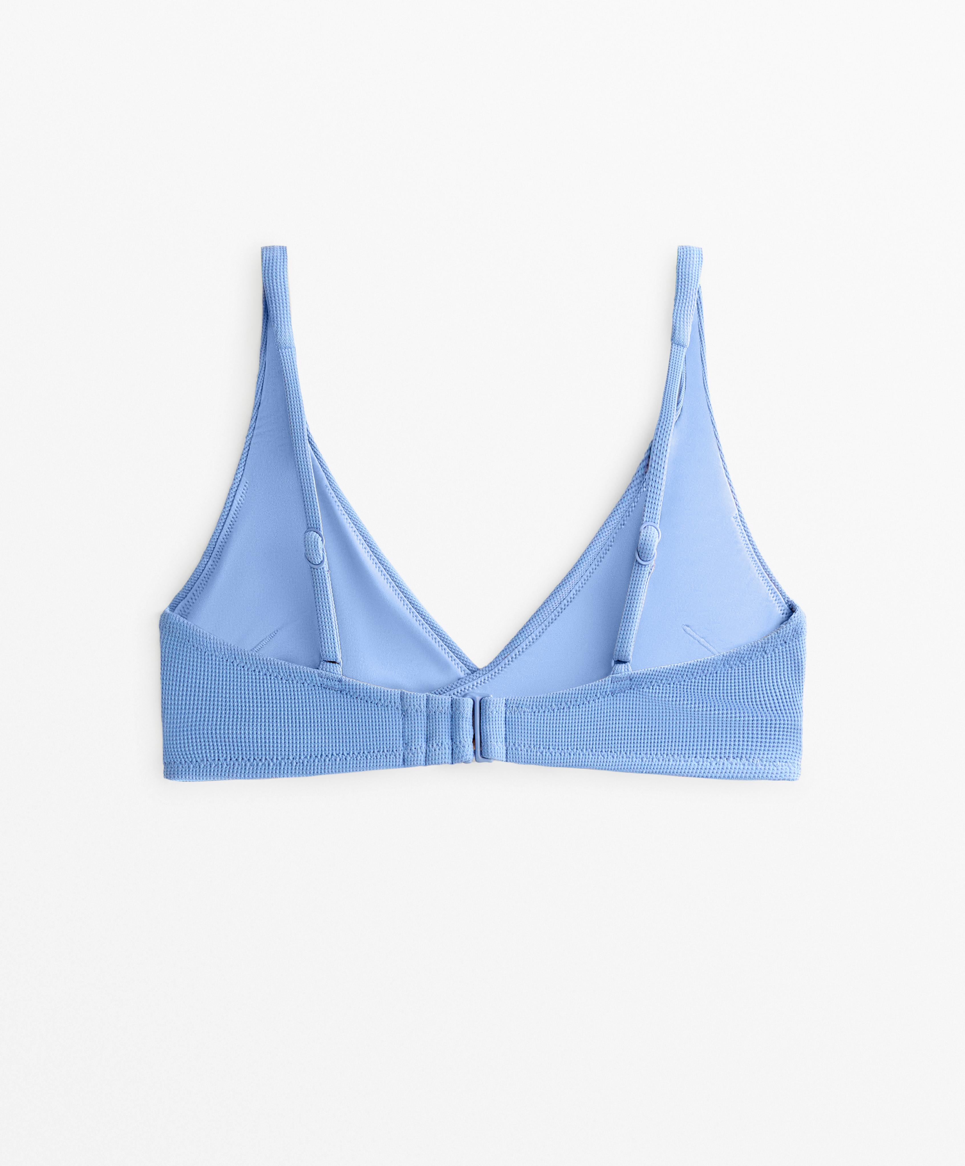 PIQUE CROSSOVER HALTERNECK BIKINI TOP