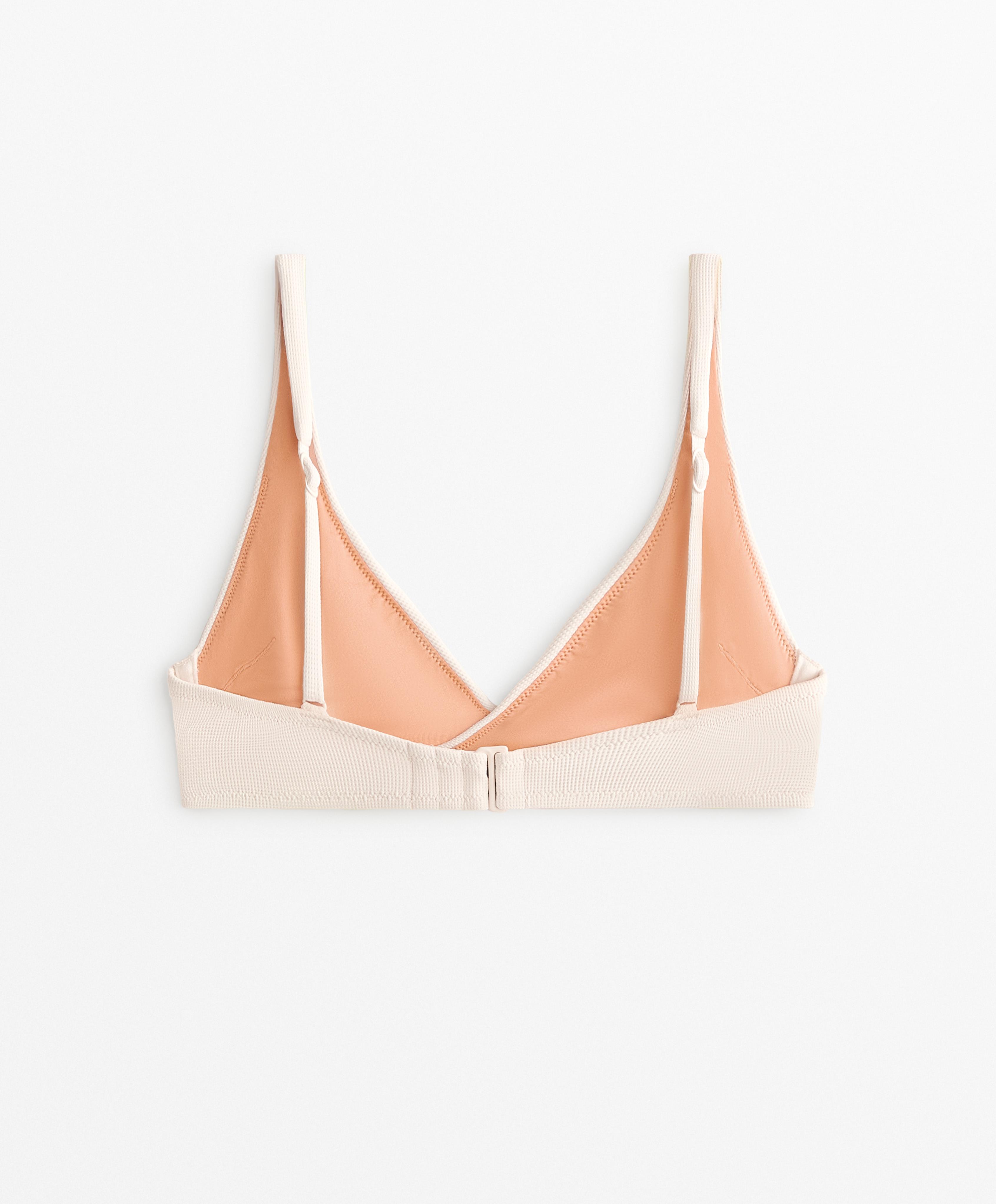 PIQUE CROSSOVER HALTERNECK BIKINI TOP