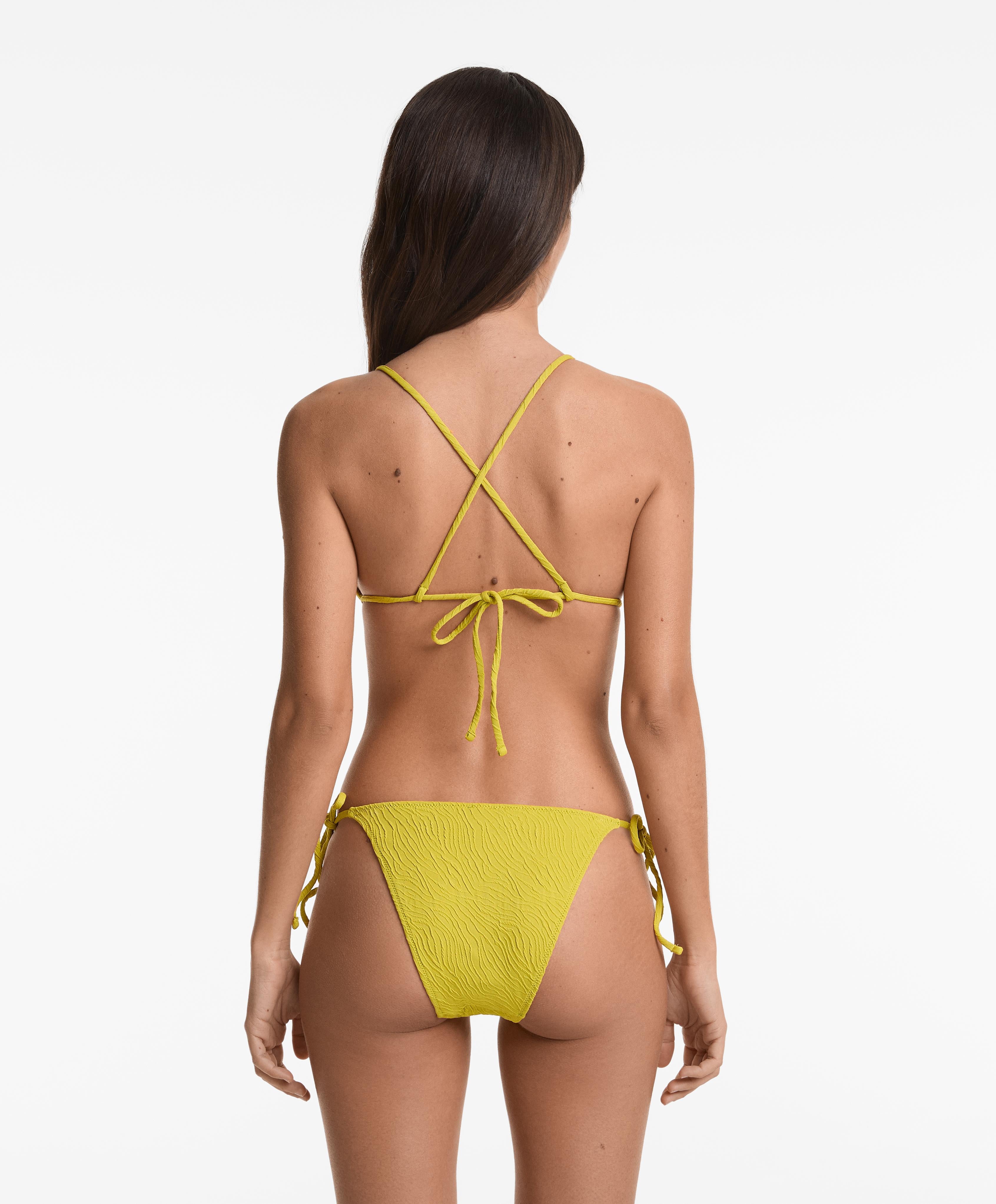 JACQUARD TRIANGLE BIKINI TOP