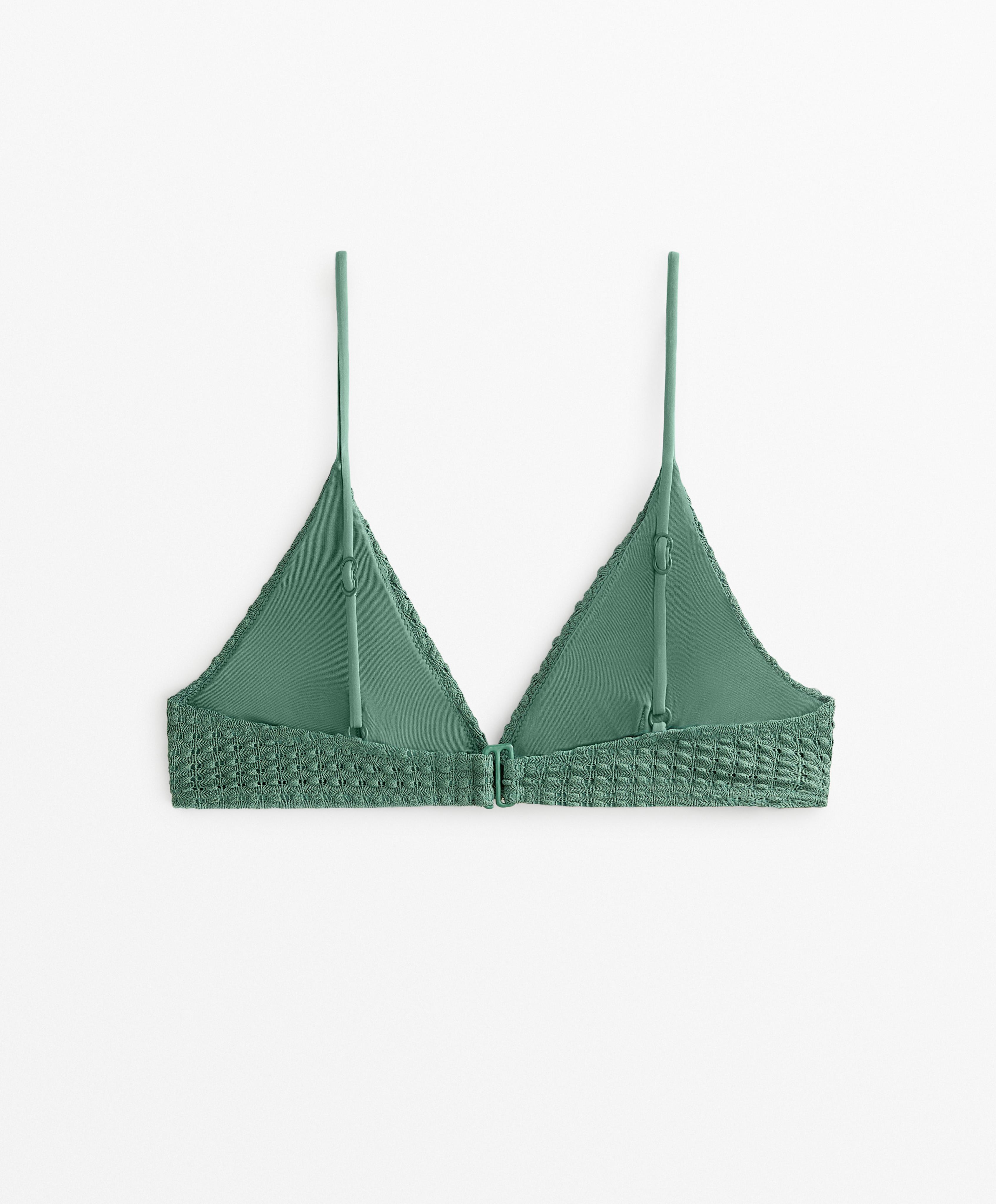 BUBBLE CROCHET TRIANGLE BIKINI TOP