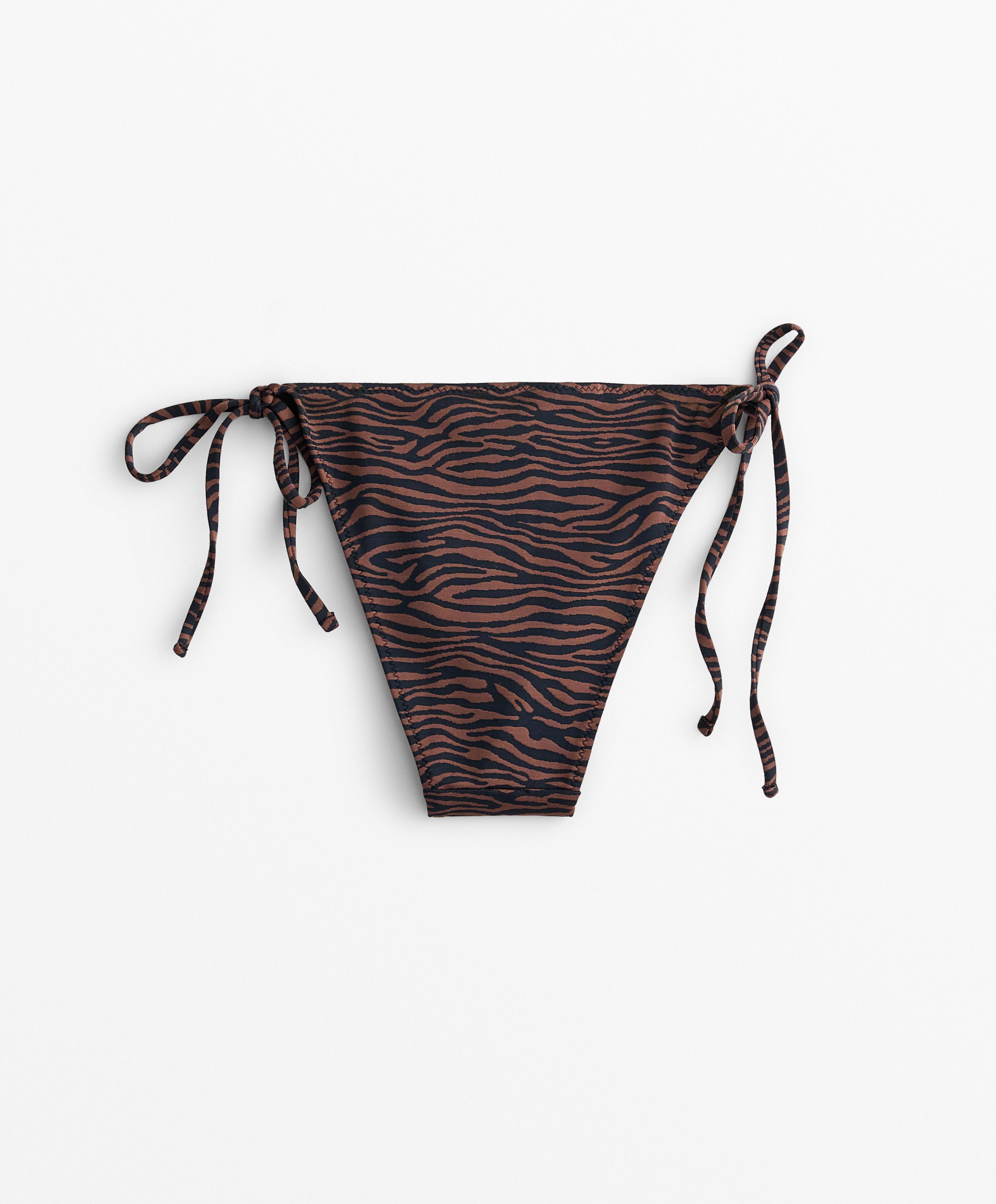 MEDIUM COVERAGE JACQUARD TIE BIKINI BRIEFS