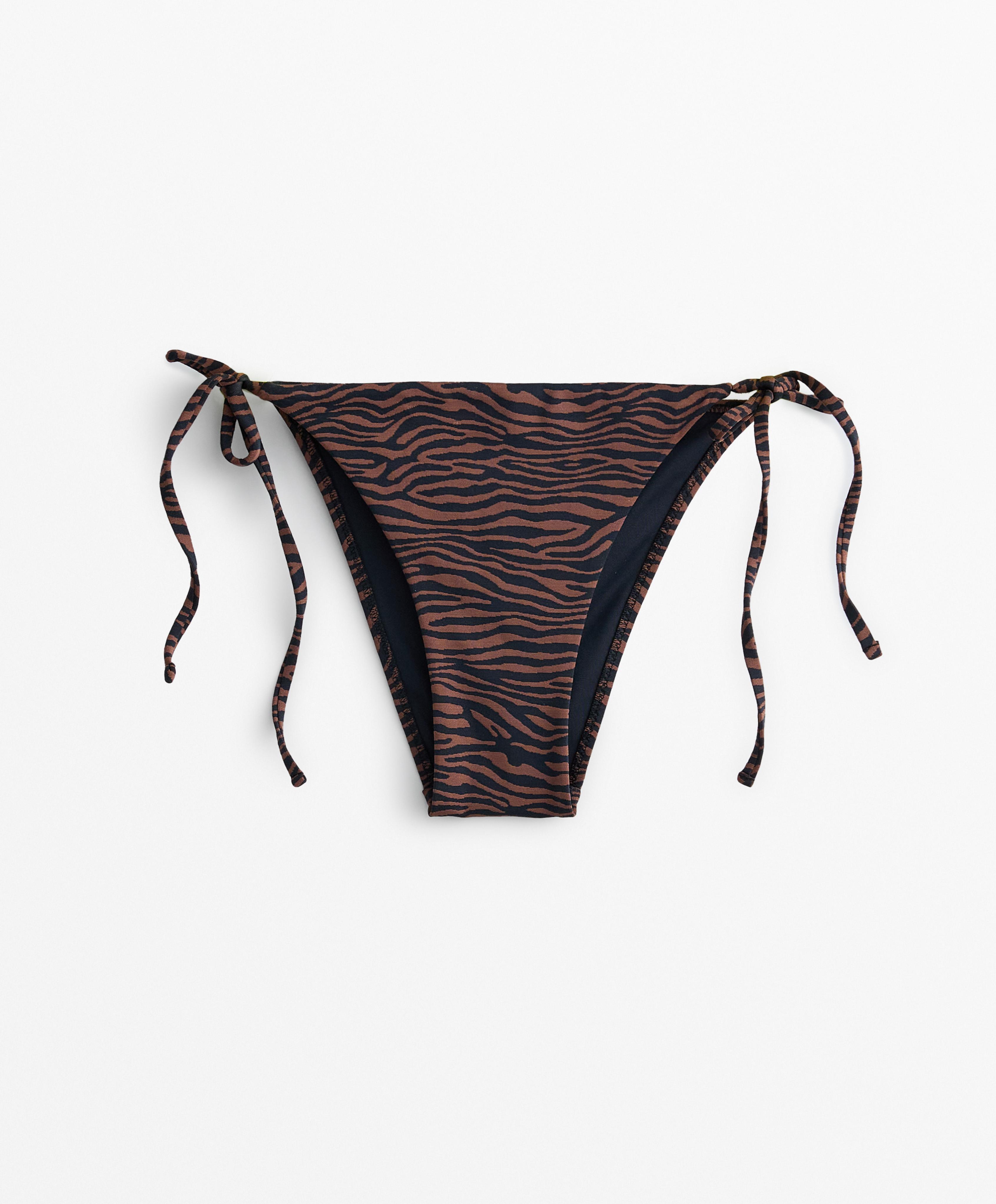 MEDIUM COVERAGE JACQUARD TIE BIKINI BRIEFS