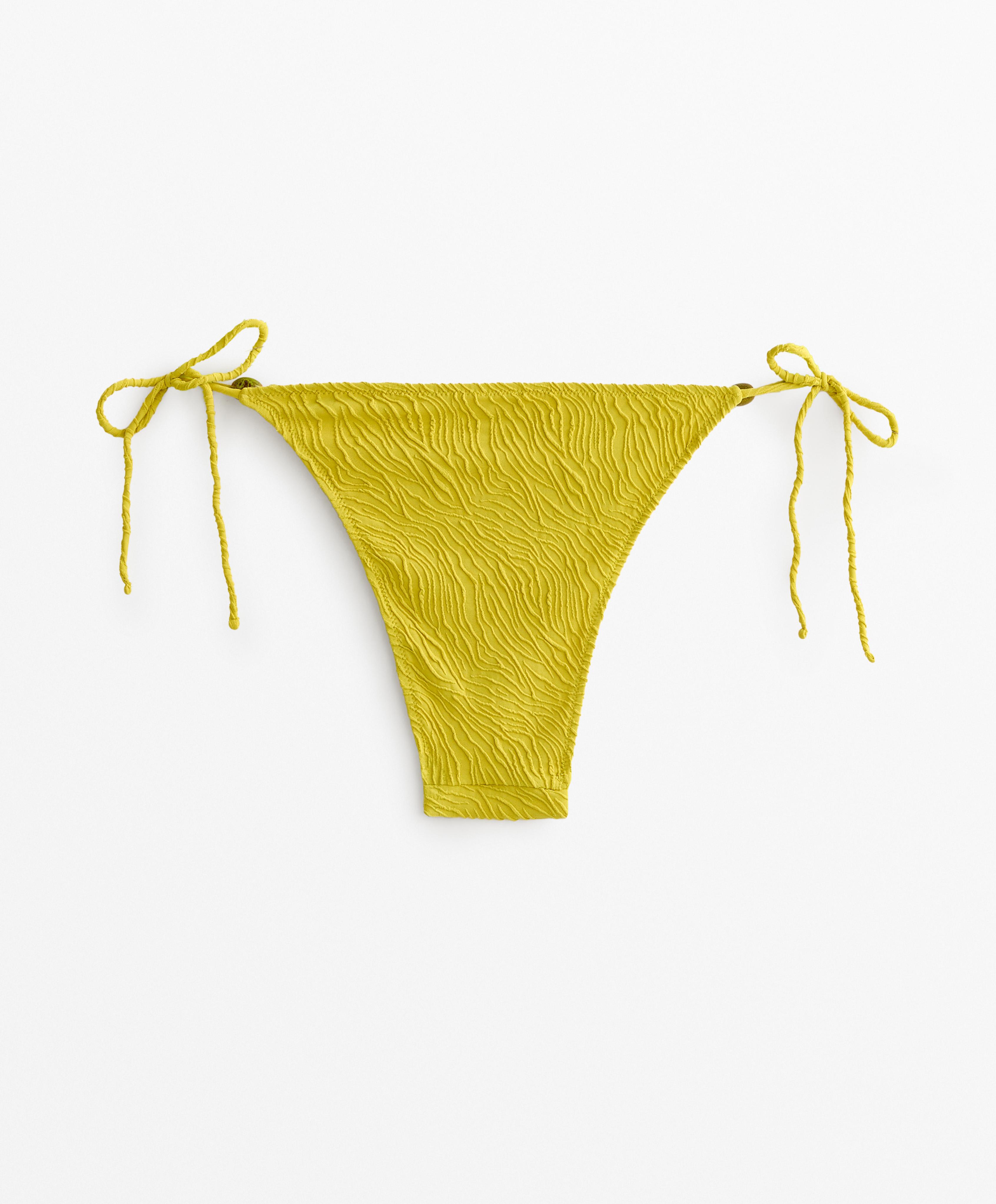 MEDIUM COVERAGE JACQUARD TIE BIKINI BRIEFS