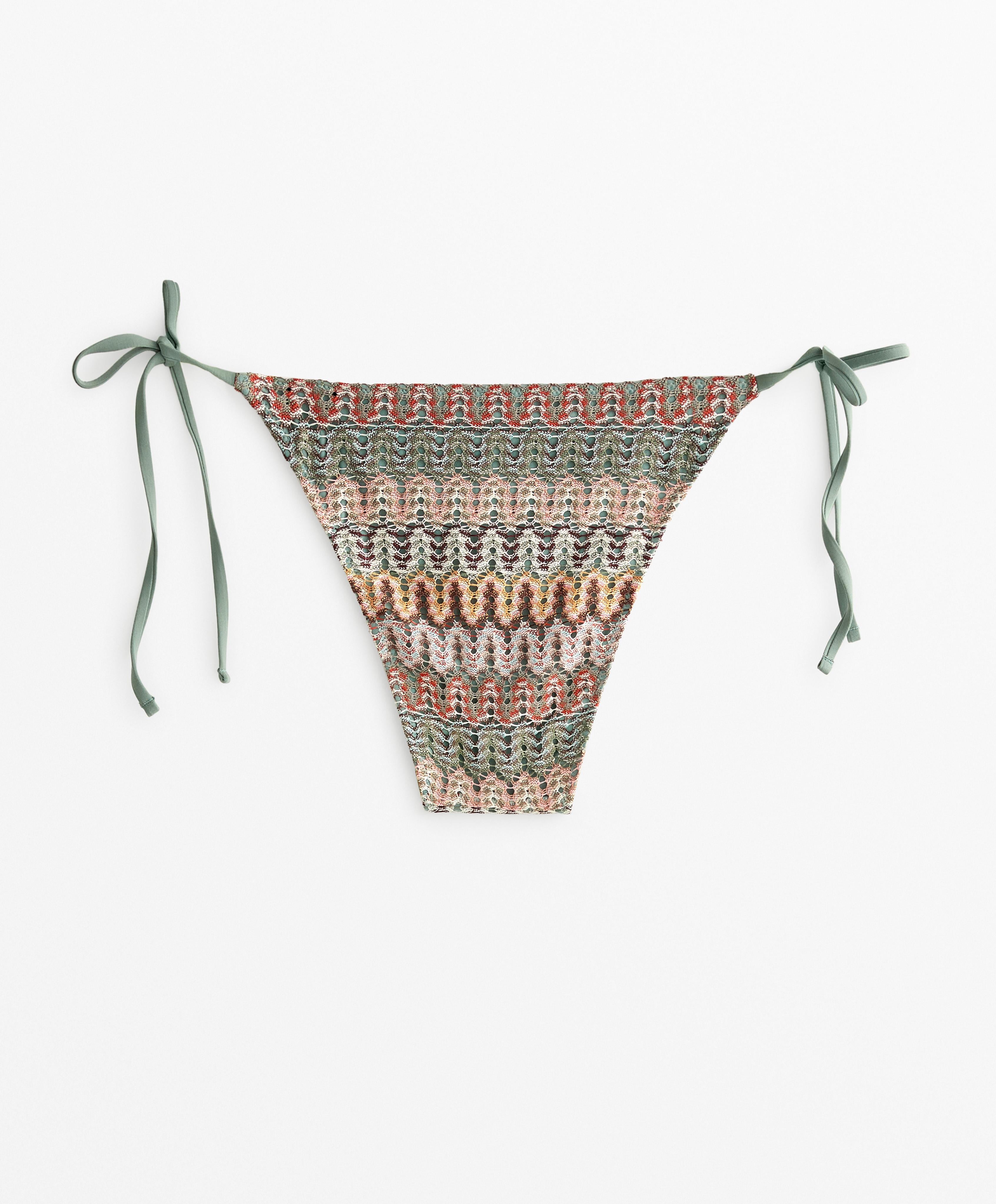 MEDIUM COVERAGE CROCHET TIE BIKINI BRIEFS
