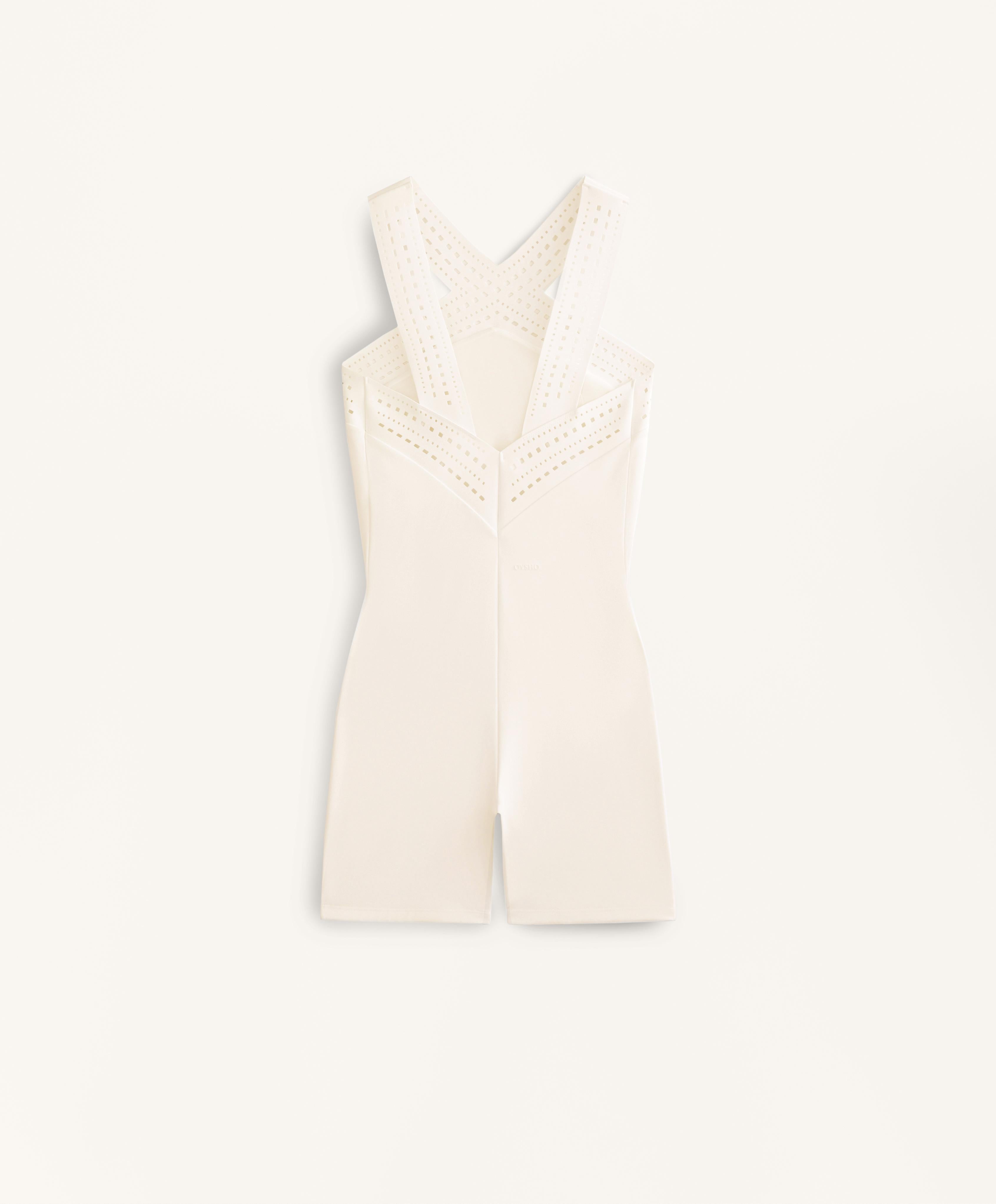 COMPRESSIVE CUTWORK SHORT JUMPSUIT