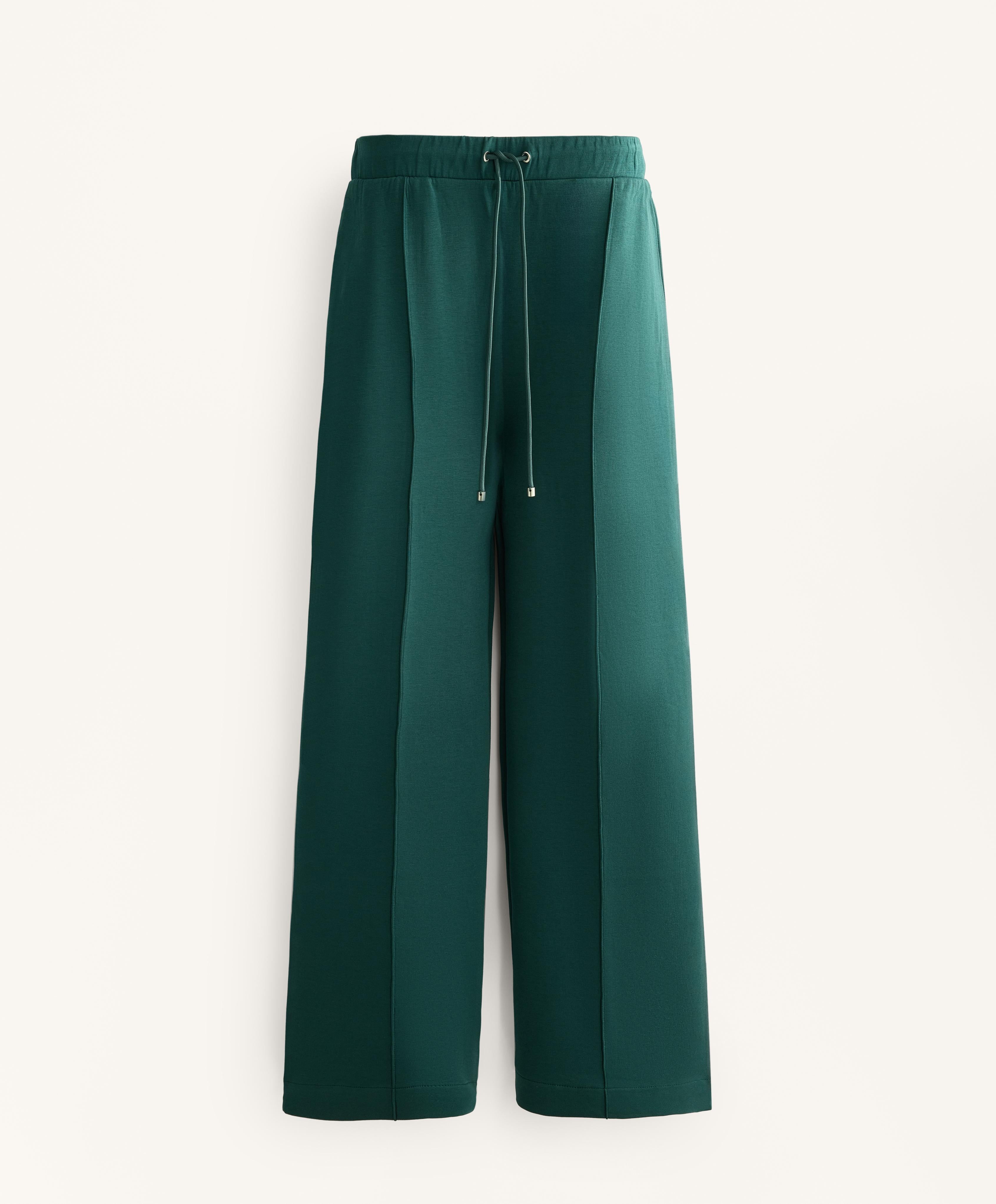 RELAXED COTTON BLEND SEAM TROUSERS
