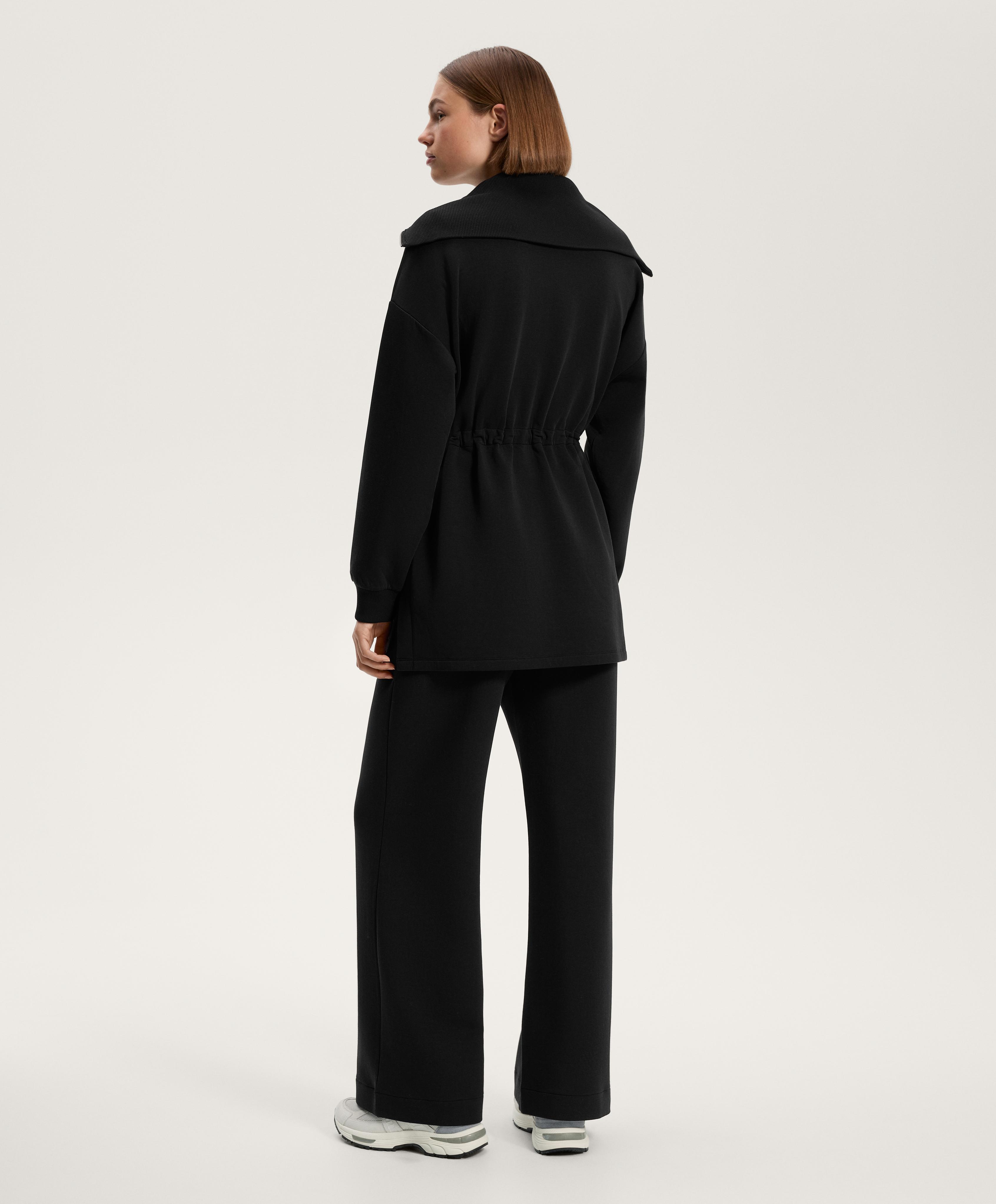 RELAXED COTTON BLEND SEAM TROUSERS