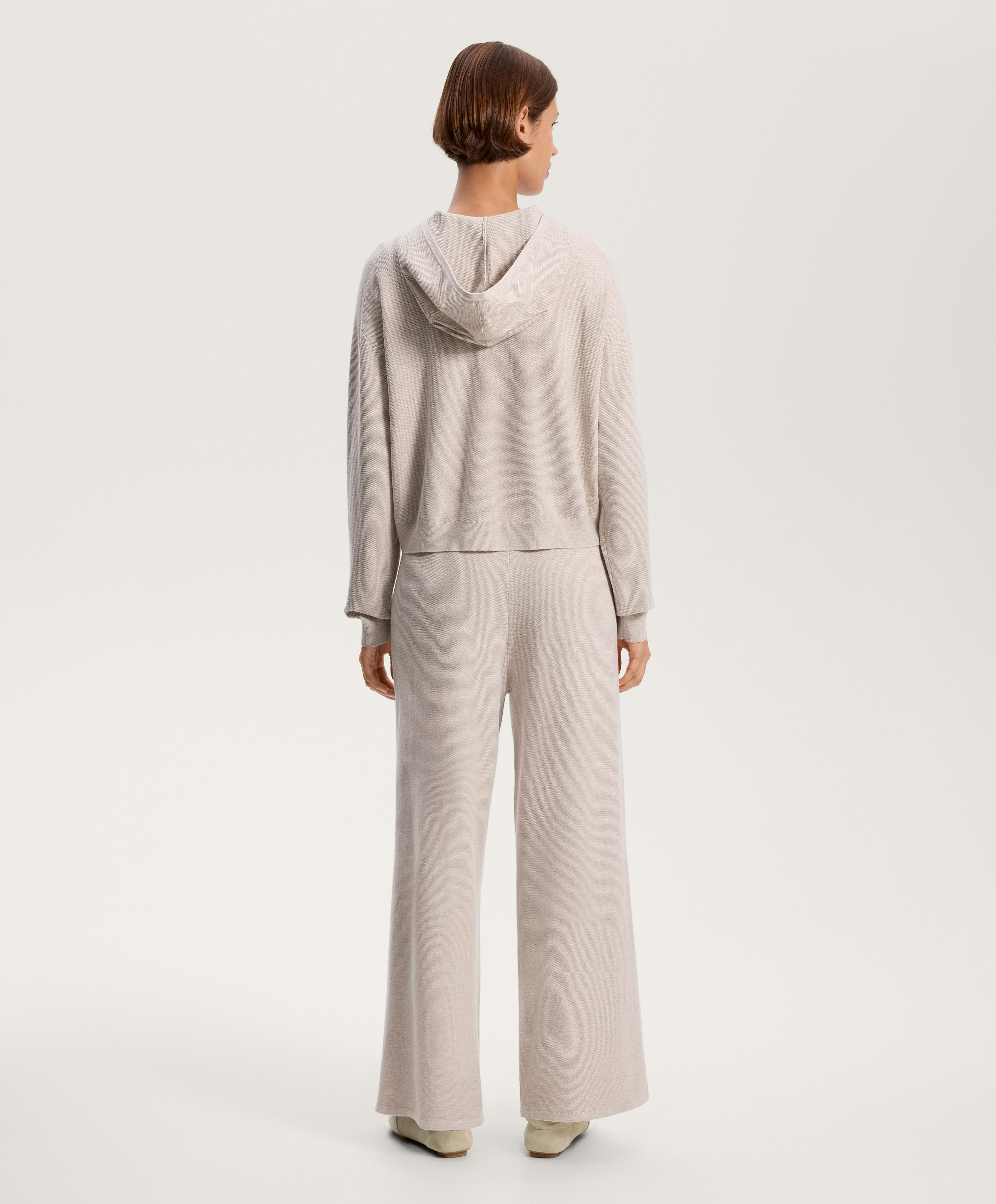 HOODED PIQUE KNIT JACKET