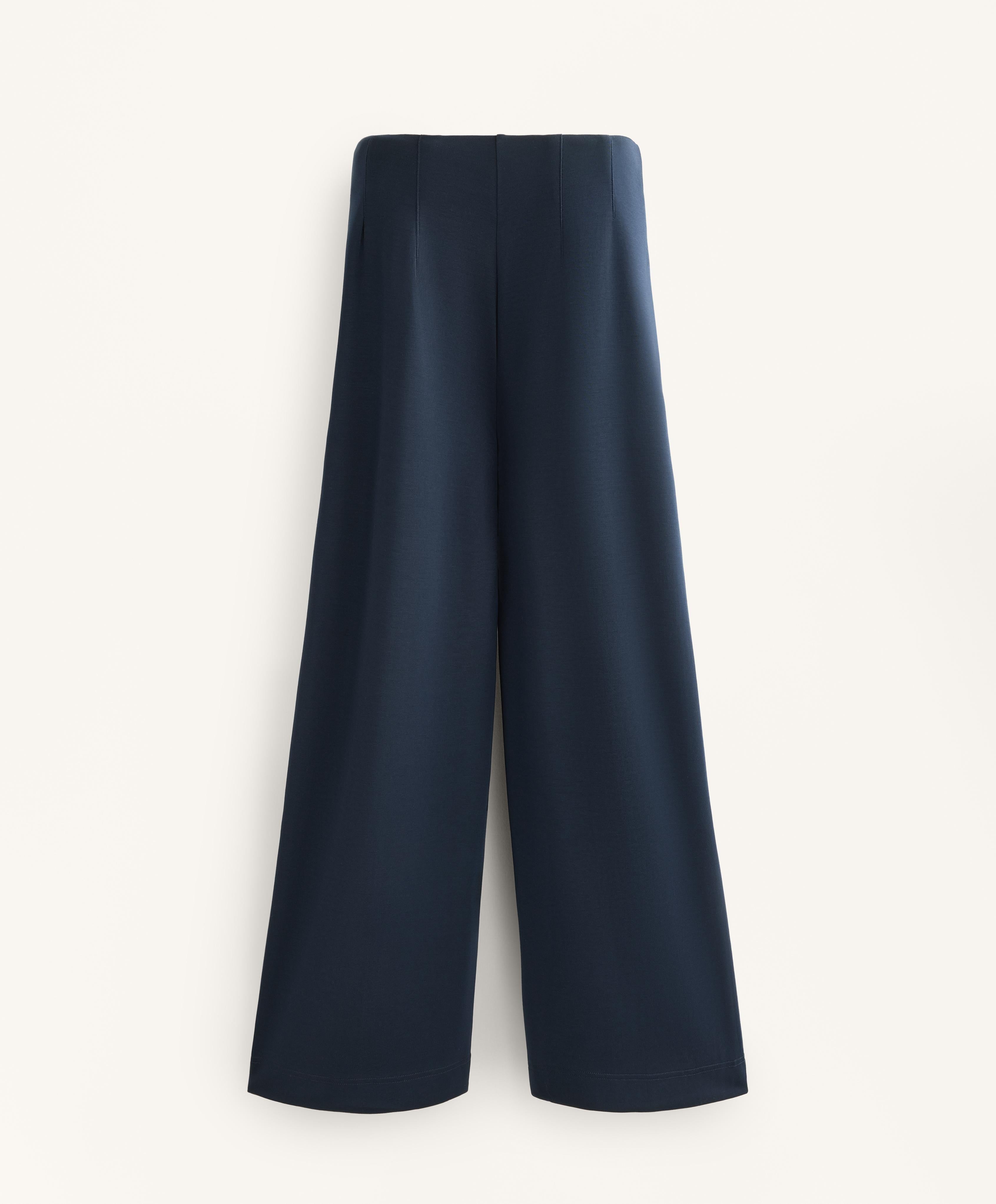 STRAIGHT LEG SOFT TOUCH MODAL TROUSERS WITH CREASE