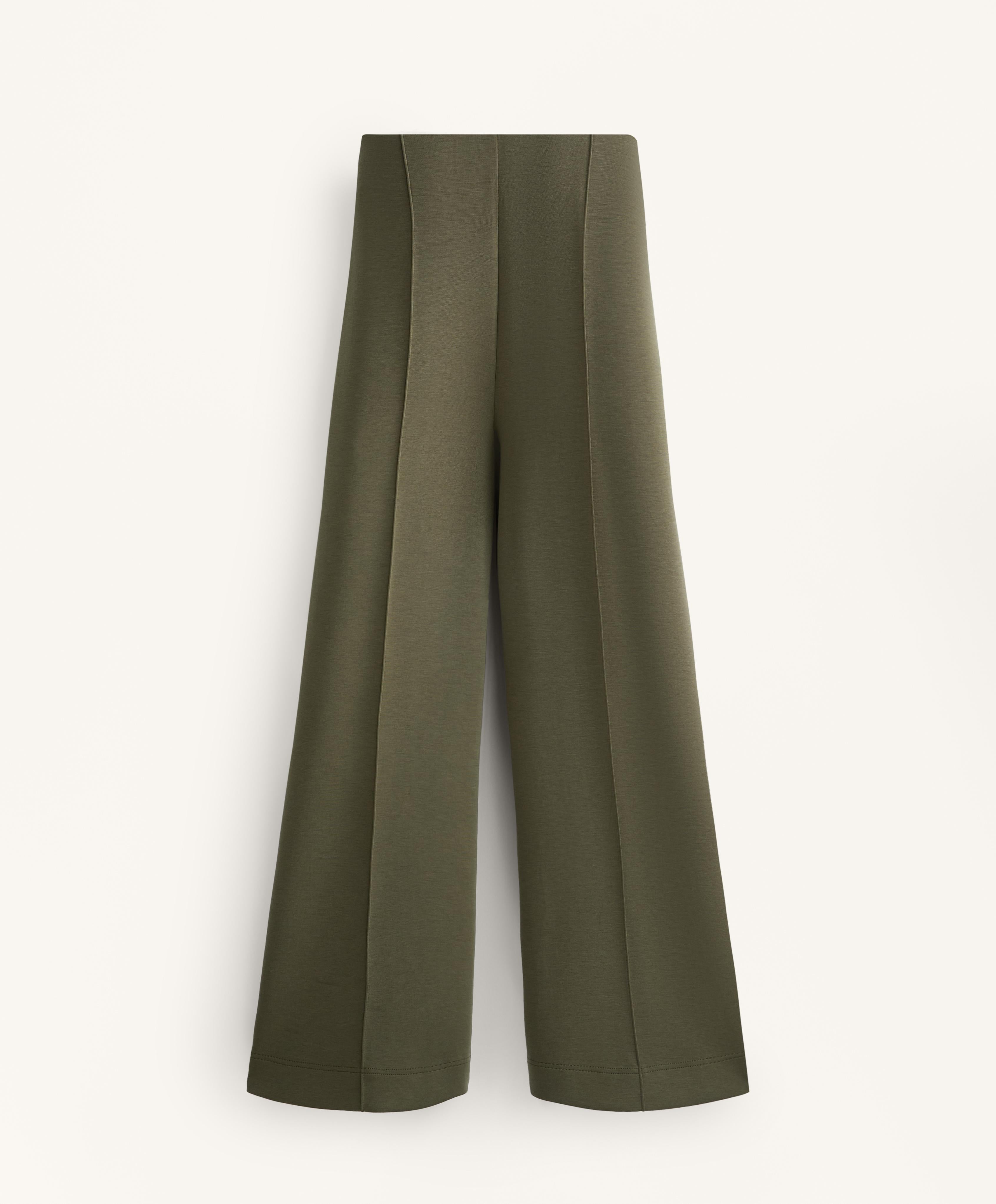 STRAIGHT LEG SOFT TOUCH MODAL TROUSERS WITH CREASE