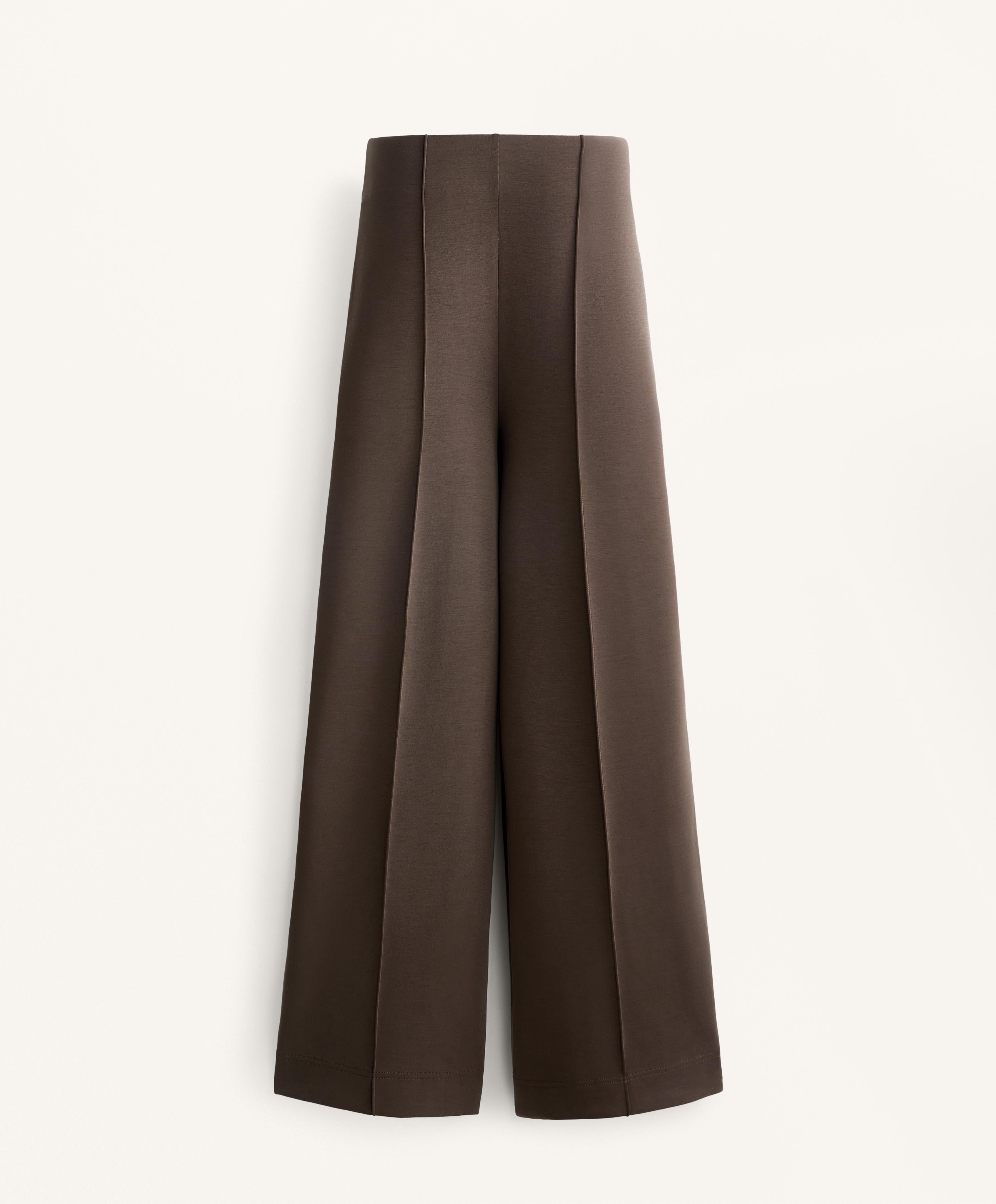 STRAIGHT LEG SOFT TOUCH MODAL TROUSERS WITH CREASE