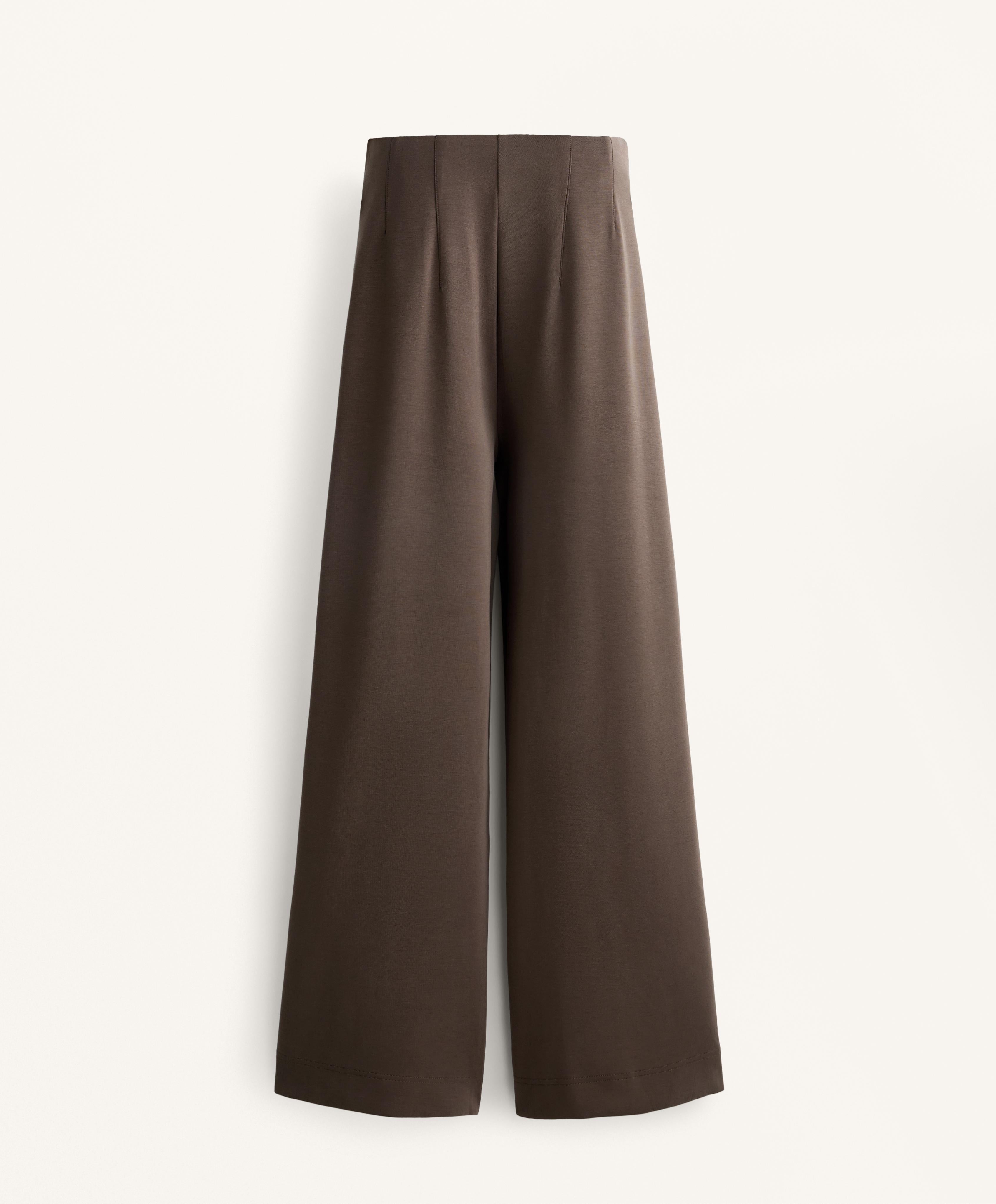 STRAIGHT LEG SOFT TOUCH MODAL TROUSERS WITH CREASE