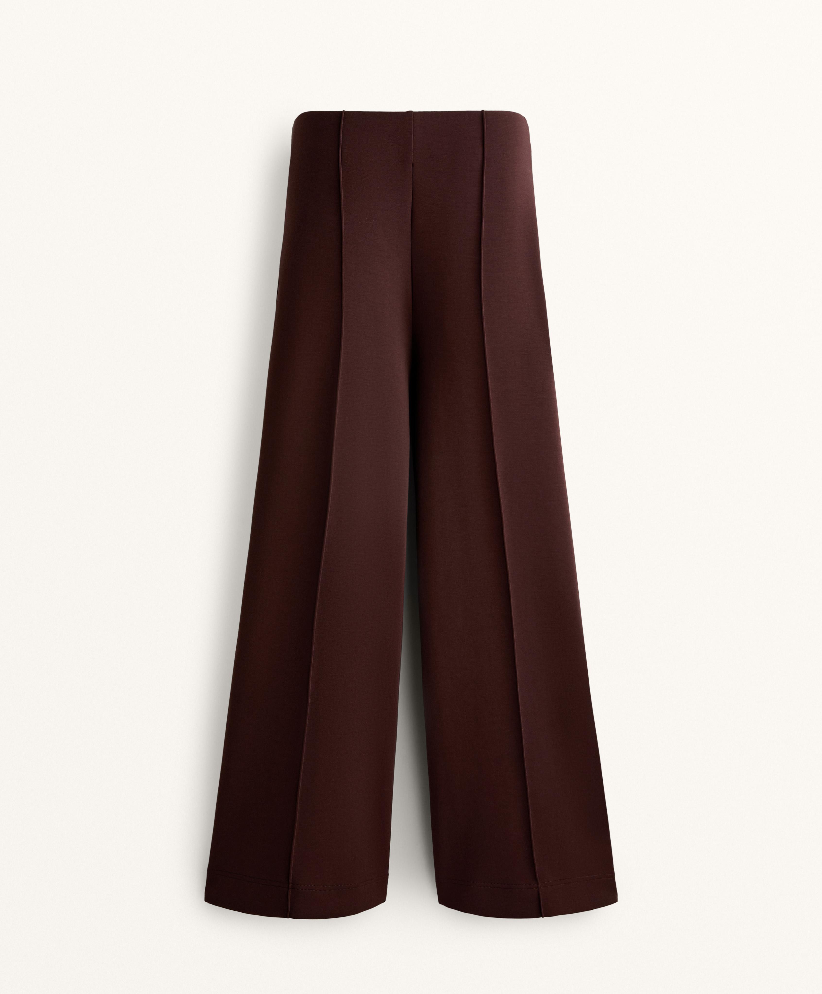 STRAIGHT LEG SOFT TOUCH MODAL TROUSERS WITH CREASE