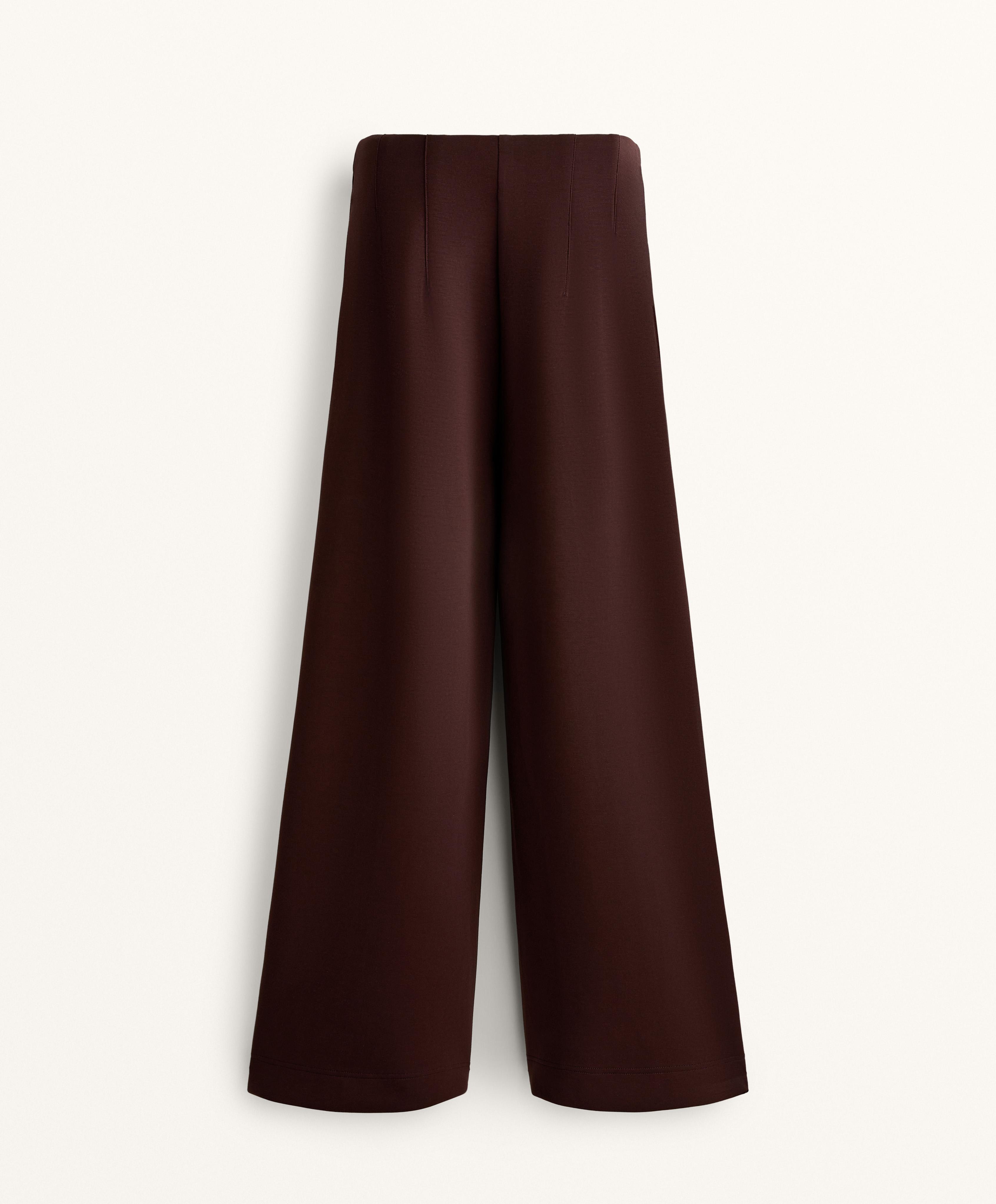 STRAIGHT LEG SOFT TOUCH MODAL TROUSERS WITH CREASE