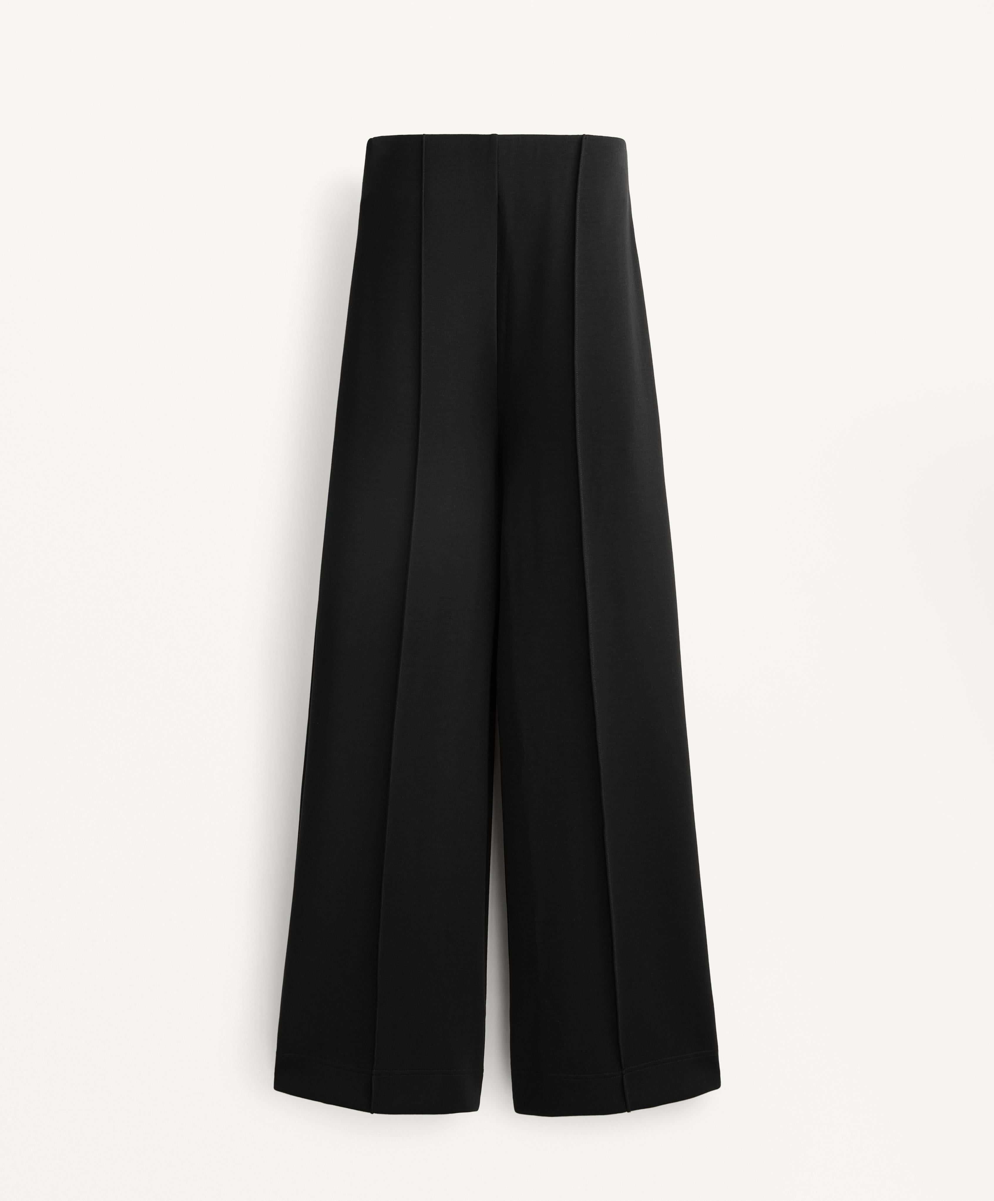 STRAIGHT LEG SOFT TOUCH MODAL TROUSERS WITH CREASE