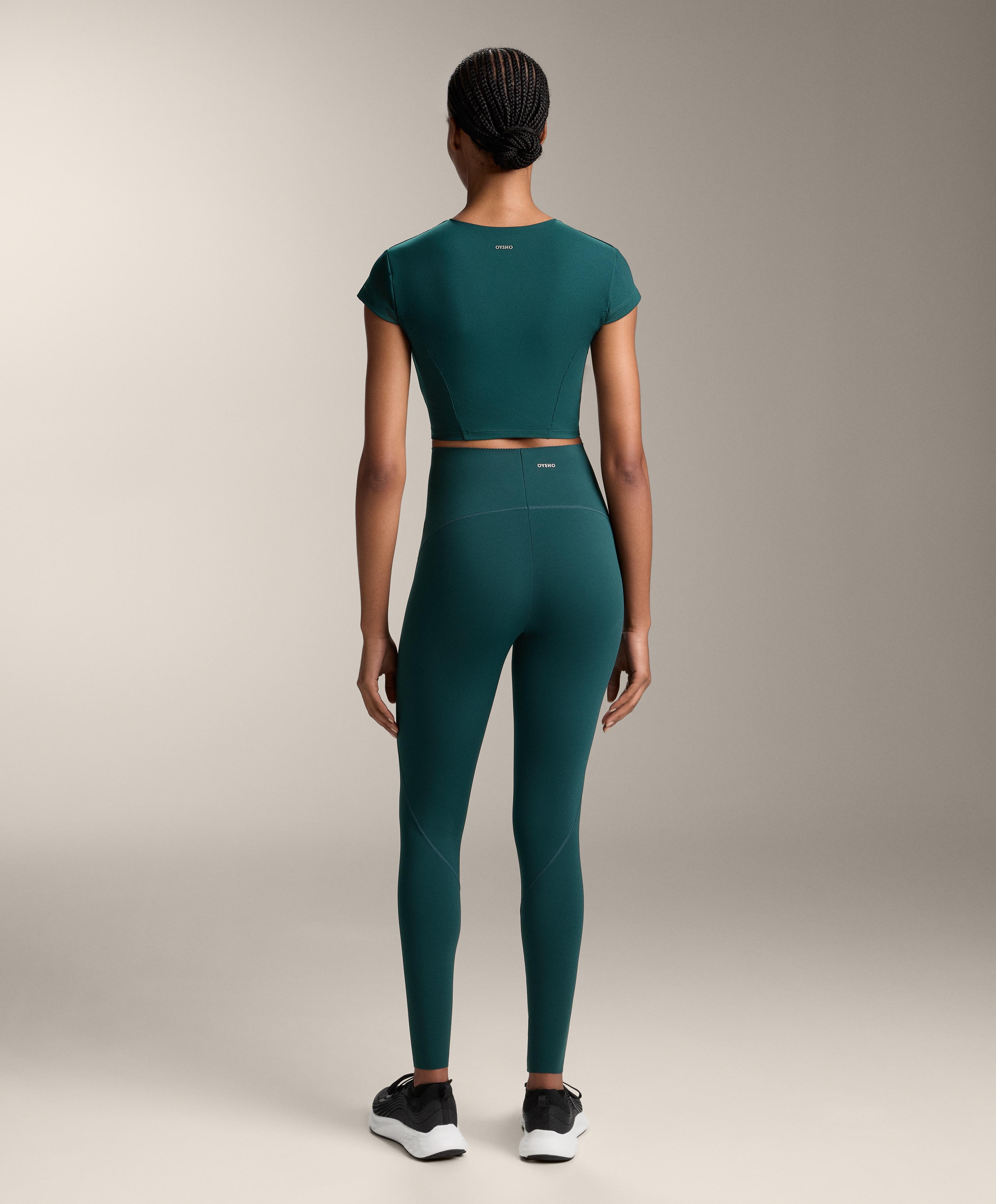 COMPRESSIVE HIGH RISE ANKLE LENGTH BASIC LEGGINGS