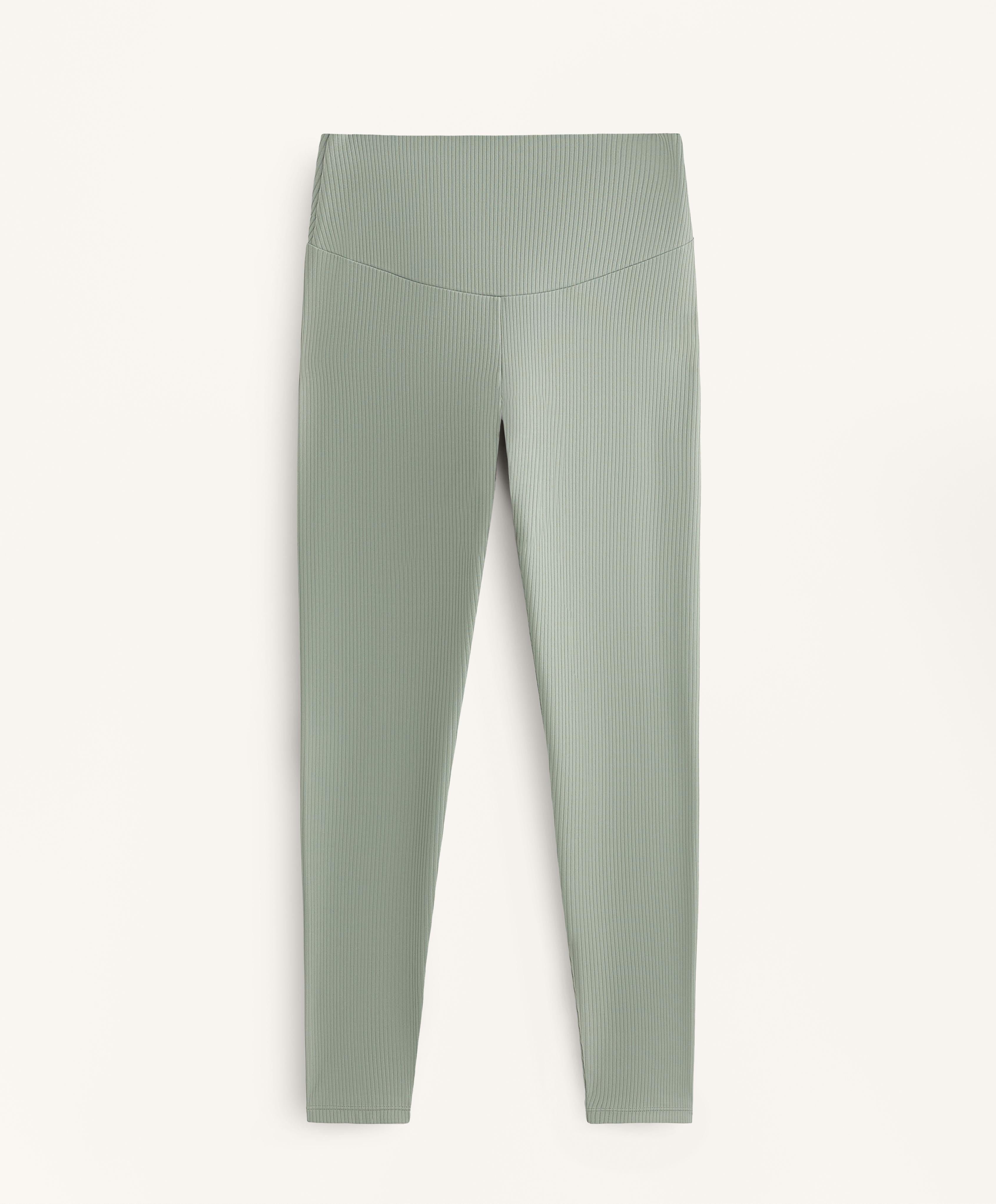COMFORTLUX RIB HIGH WAISTED ANKLE LENGTH LEGGINGS