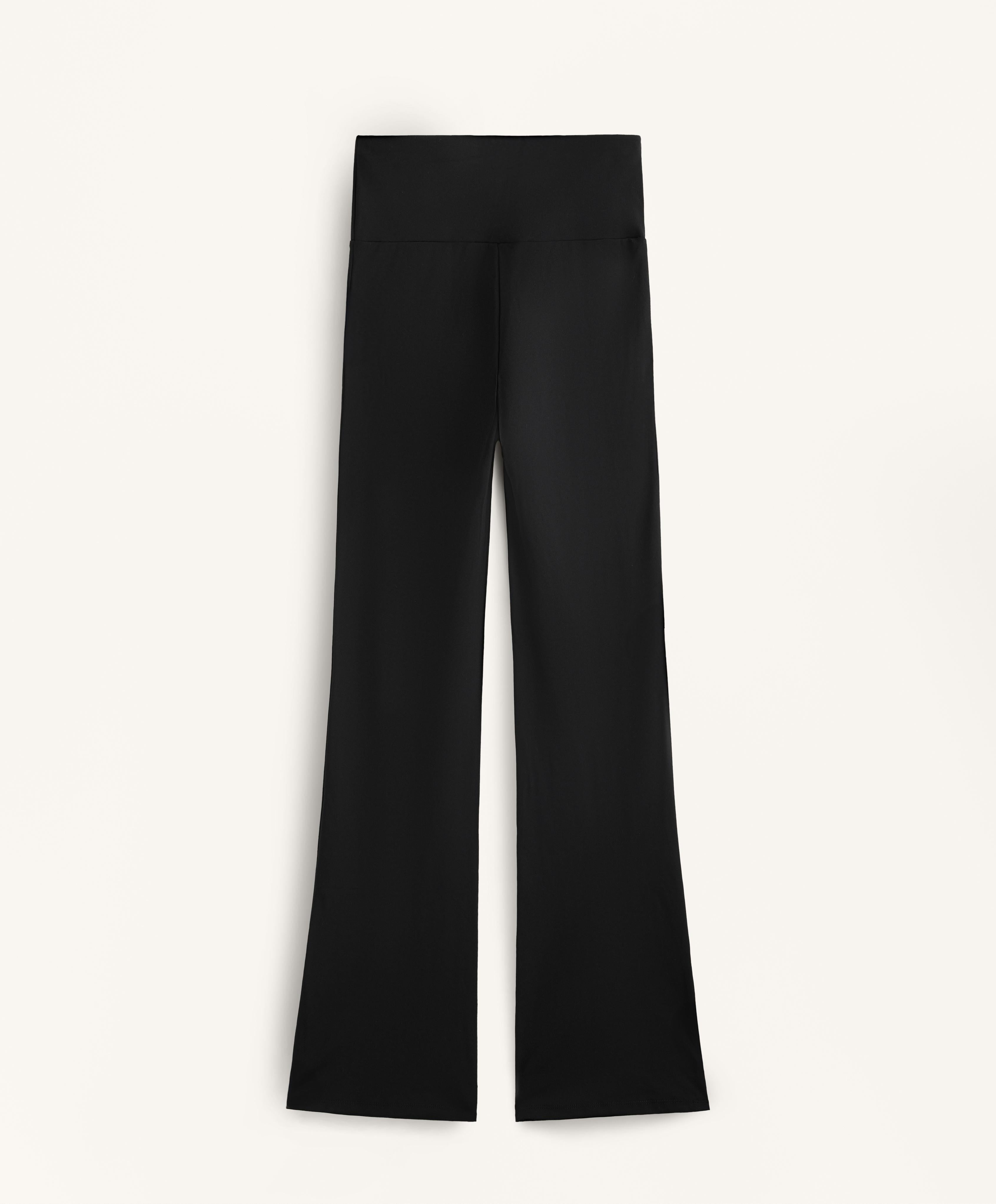 COMFORTLUX HIGH WAISTED FLARED TROUSERS WITH SPLIT HEM