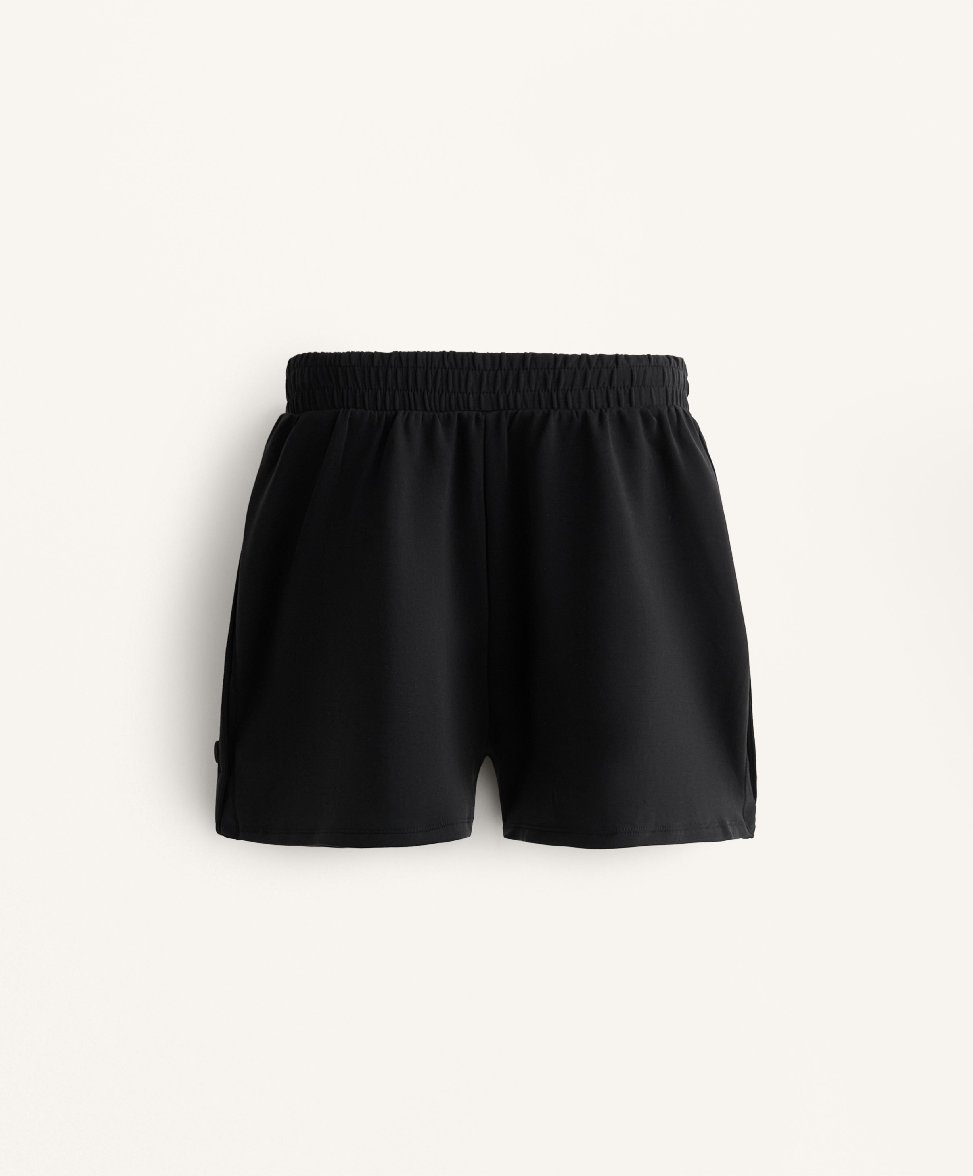 SOFT TOUCH MODAL SHORTS WITH SIDE BUTTONS