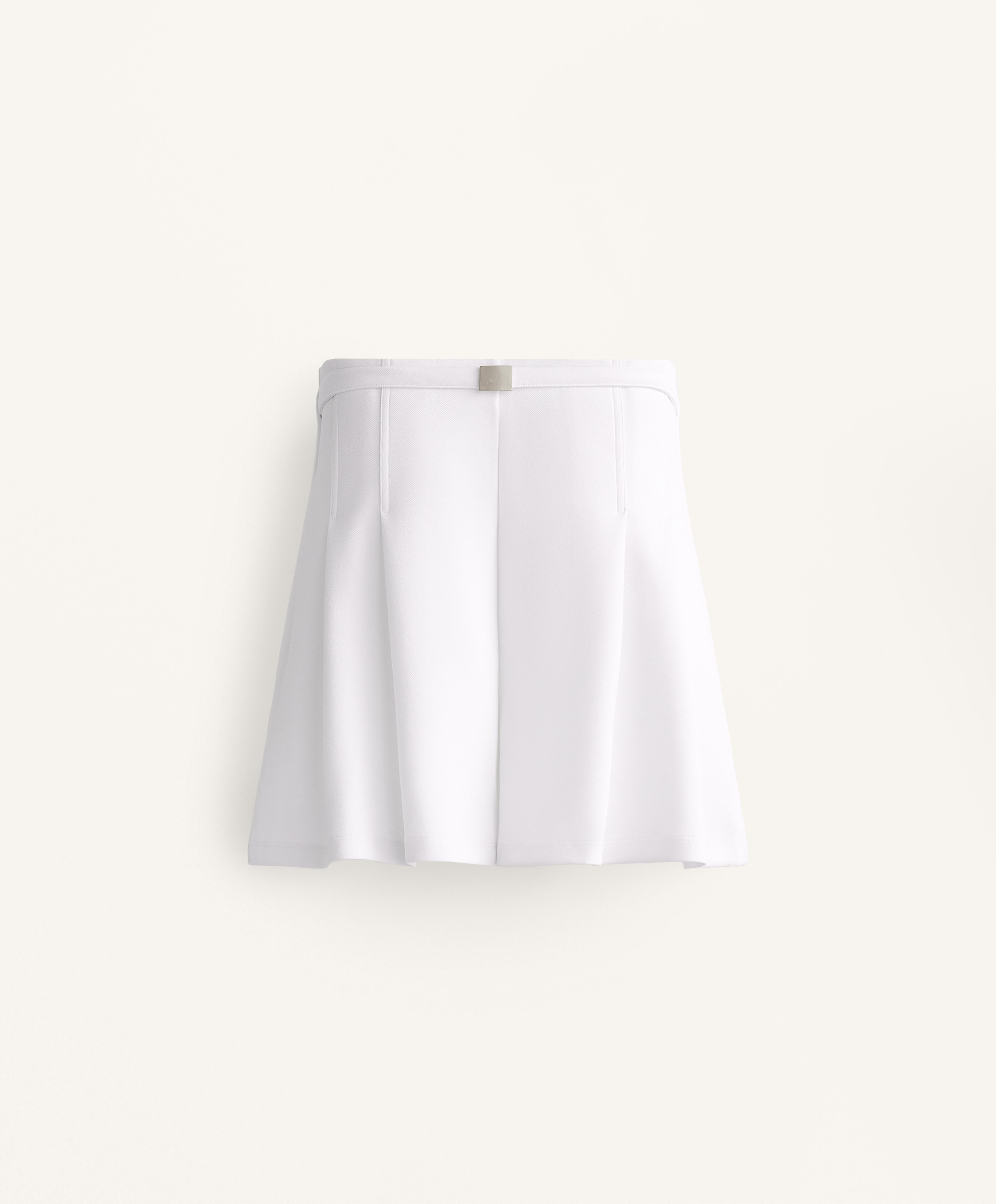 COTTON BLEND PIQUE BERMUDA SHORTS WITH BUCKLE