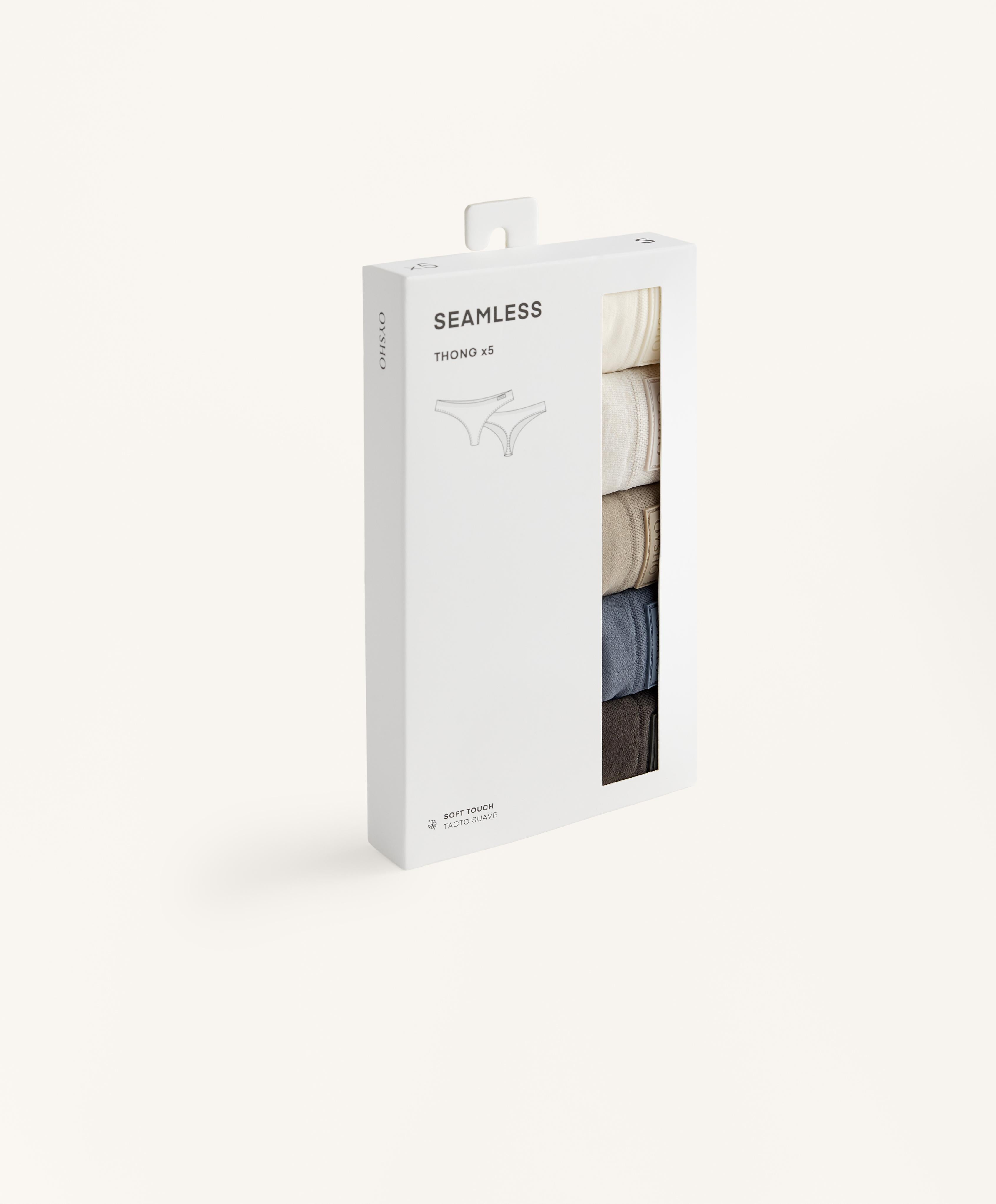 5 SEAMLESS SOFT TOUCH THONGS