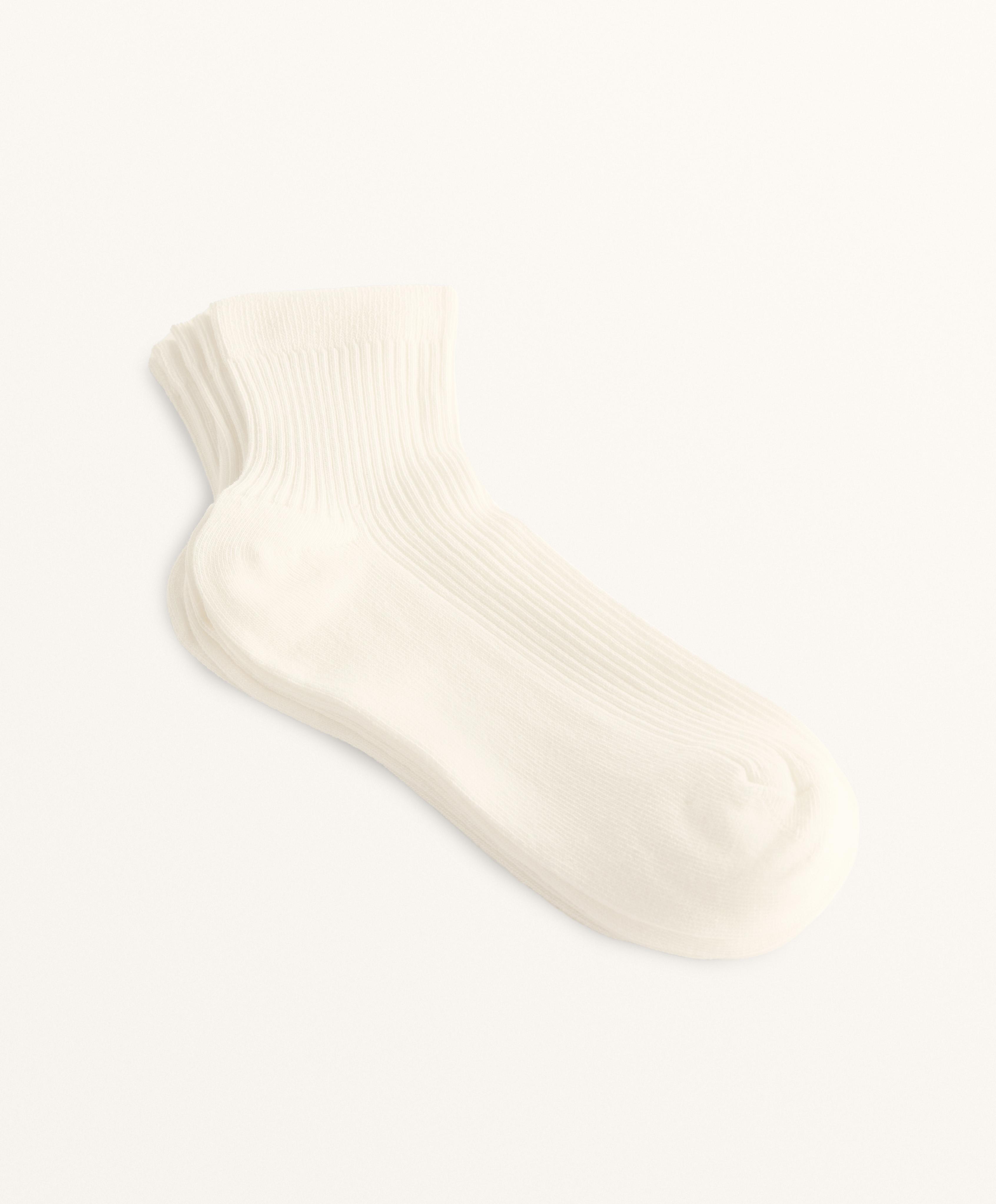 5 PAIRS OF QUARTER LENGTH MIXED COTTON SOCKS