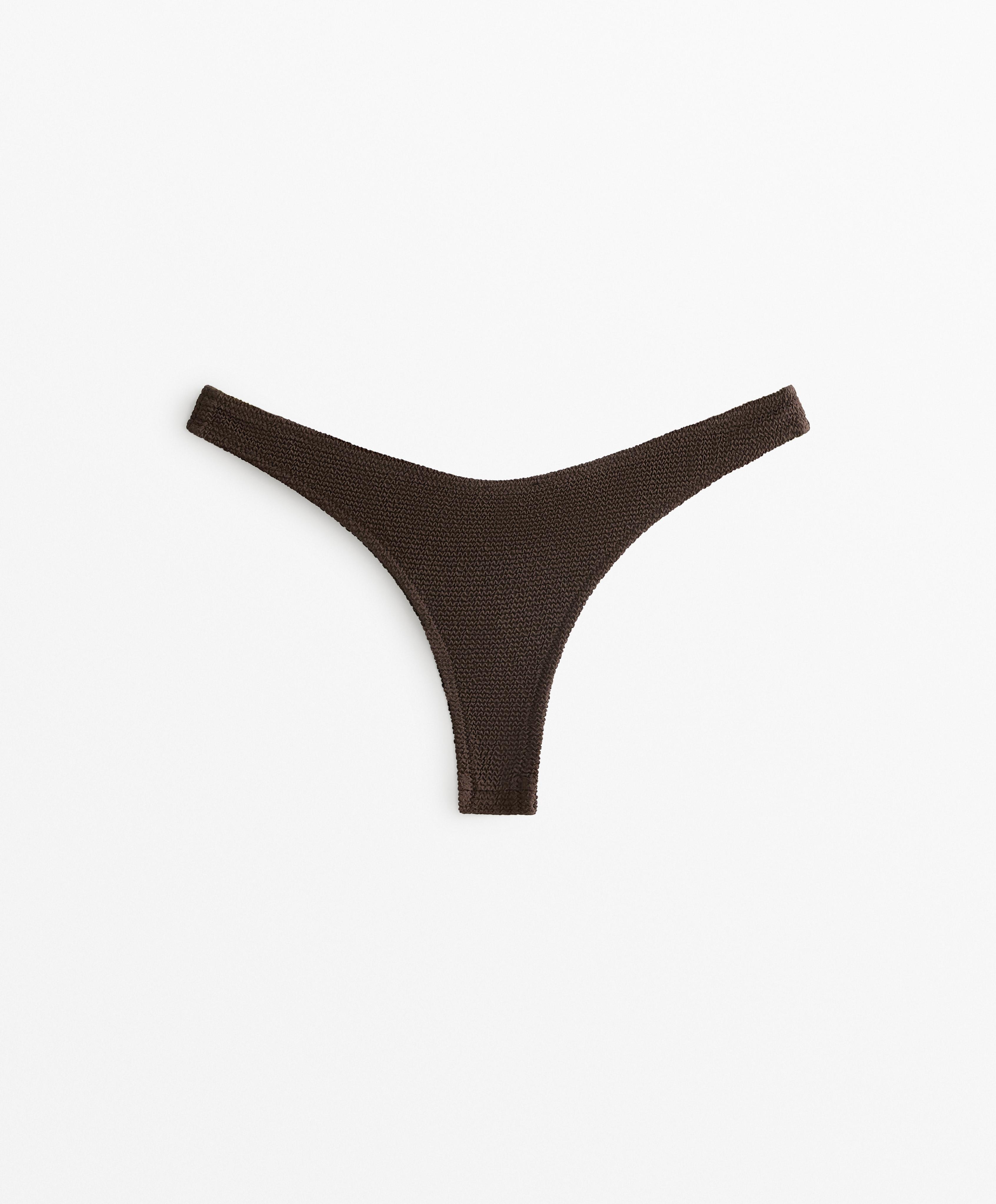 U CUT CRINKLE BRAZILIAN BIKINI BRIEFS