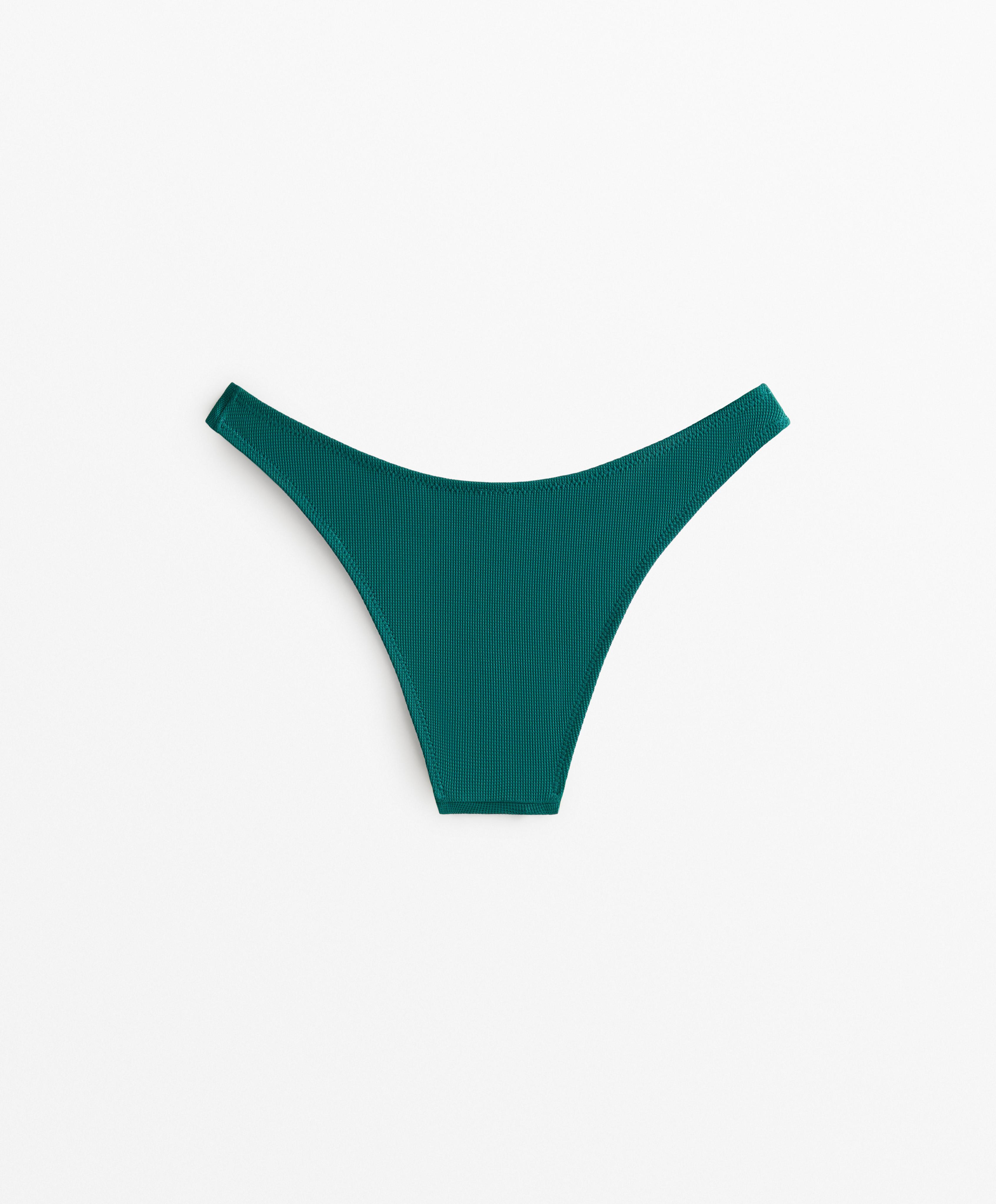 U CUT PIQUE MID COVERAGE BIKINI BOTTOMS