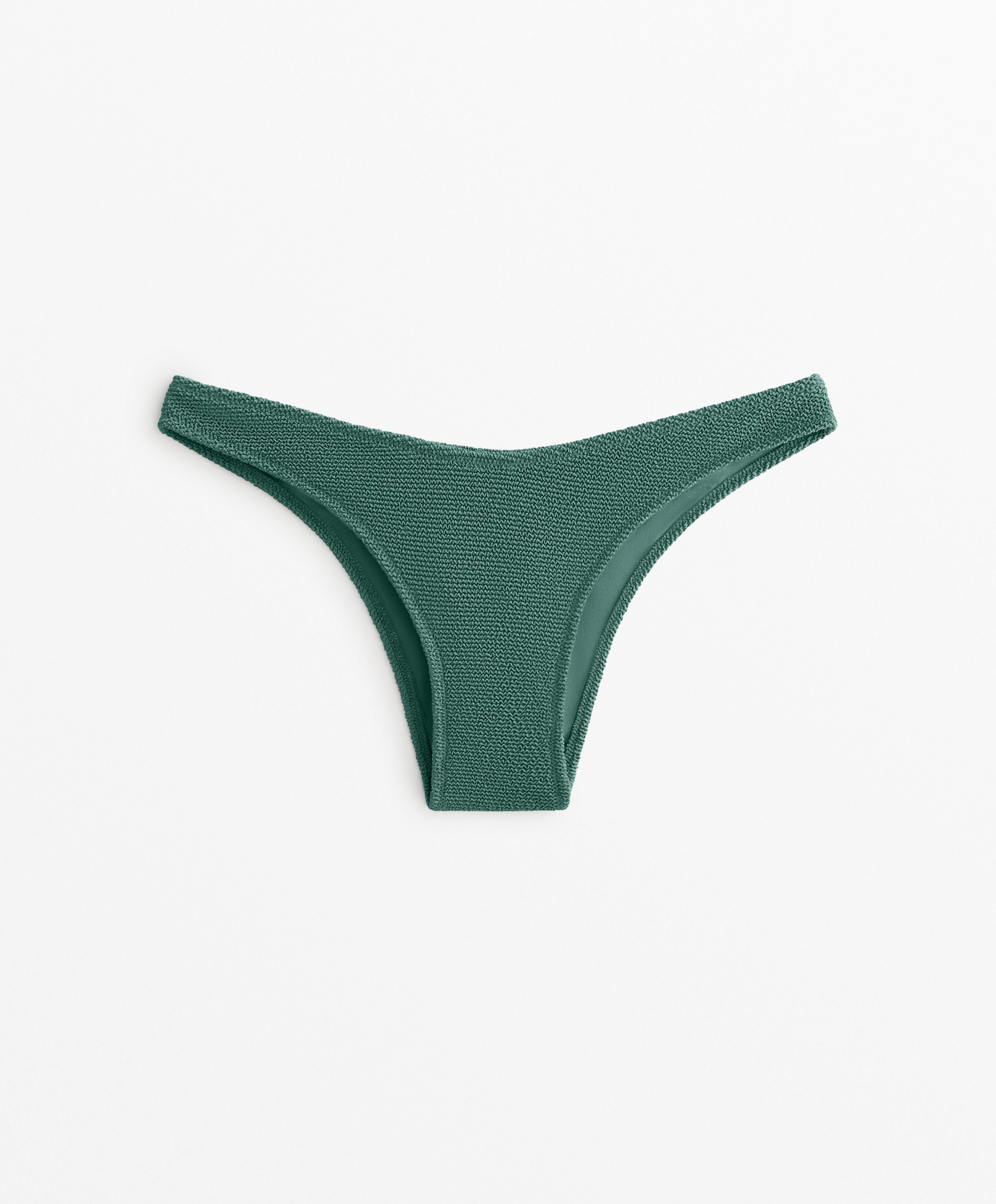 U CUT CRINKLE MID RISE BIKINI BOTTOMS