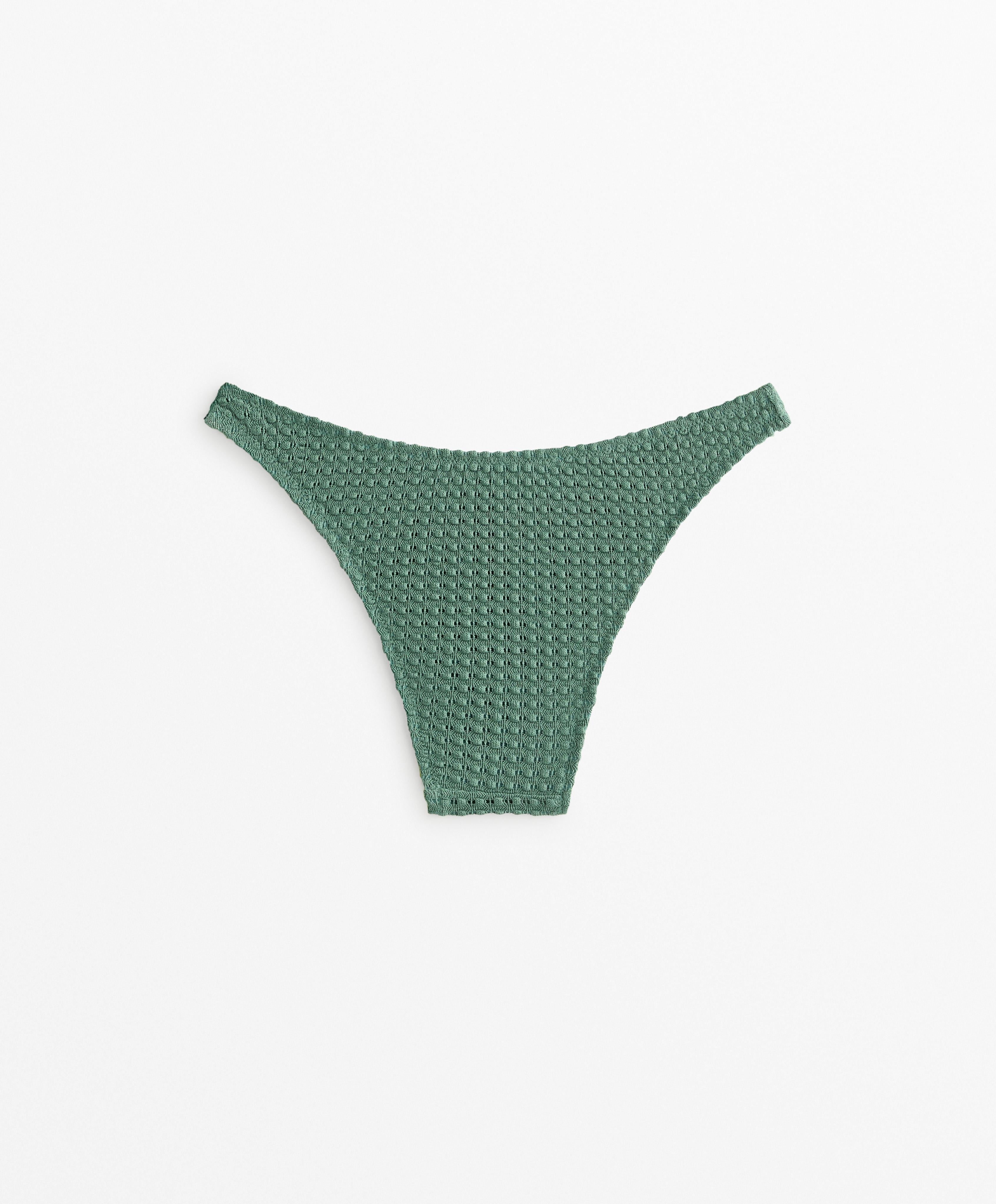 U CUT MEDIUM BIKINI BRIEFS IN BUBBLE CROCHET