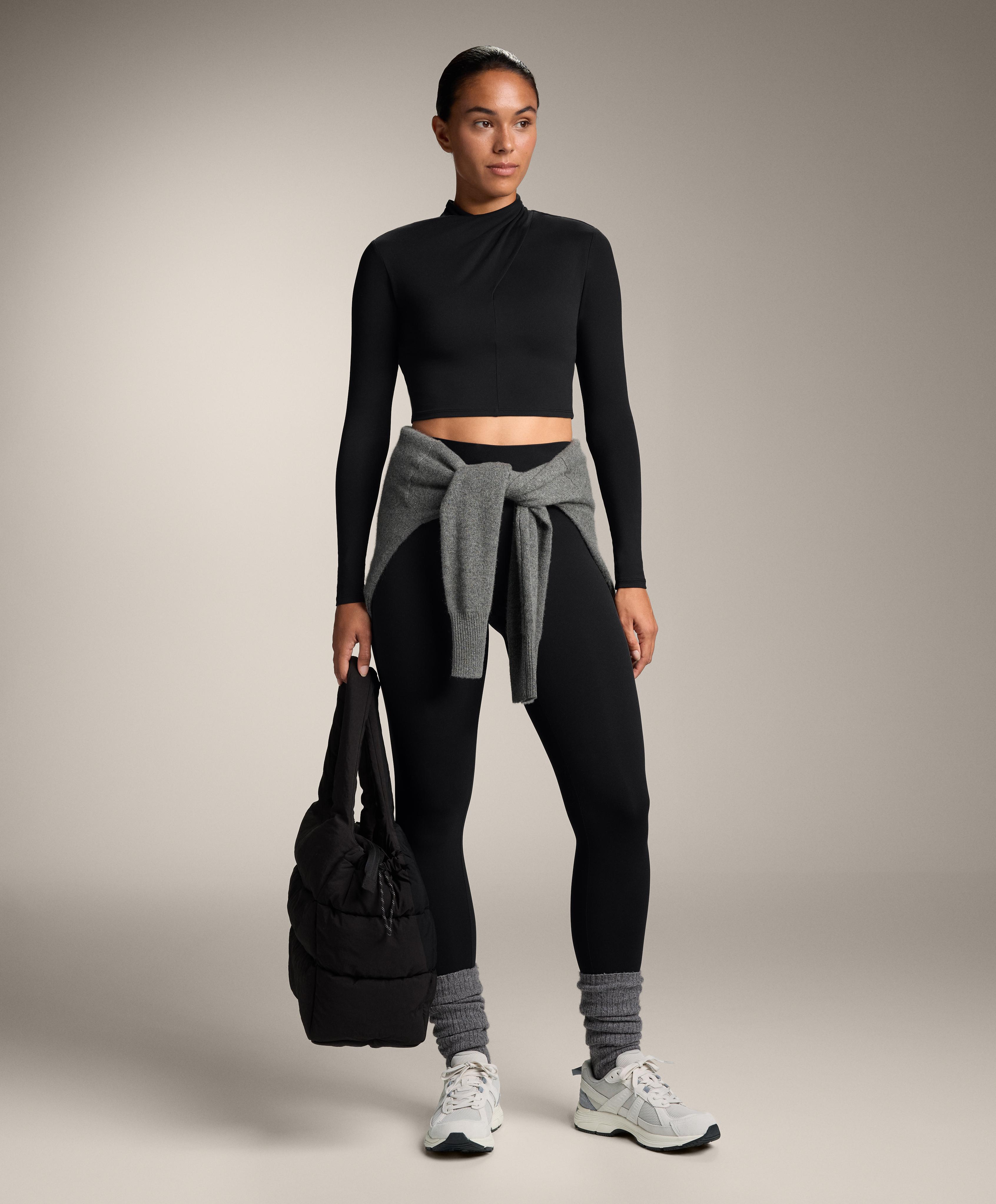 COMFORTLUX DRAPED NECKLINE T SHIRT