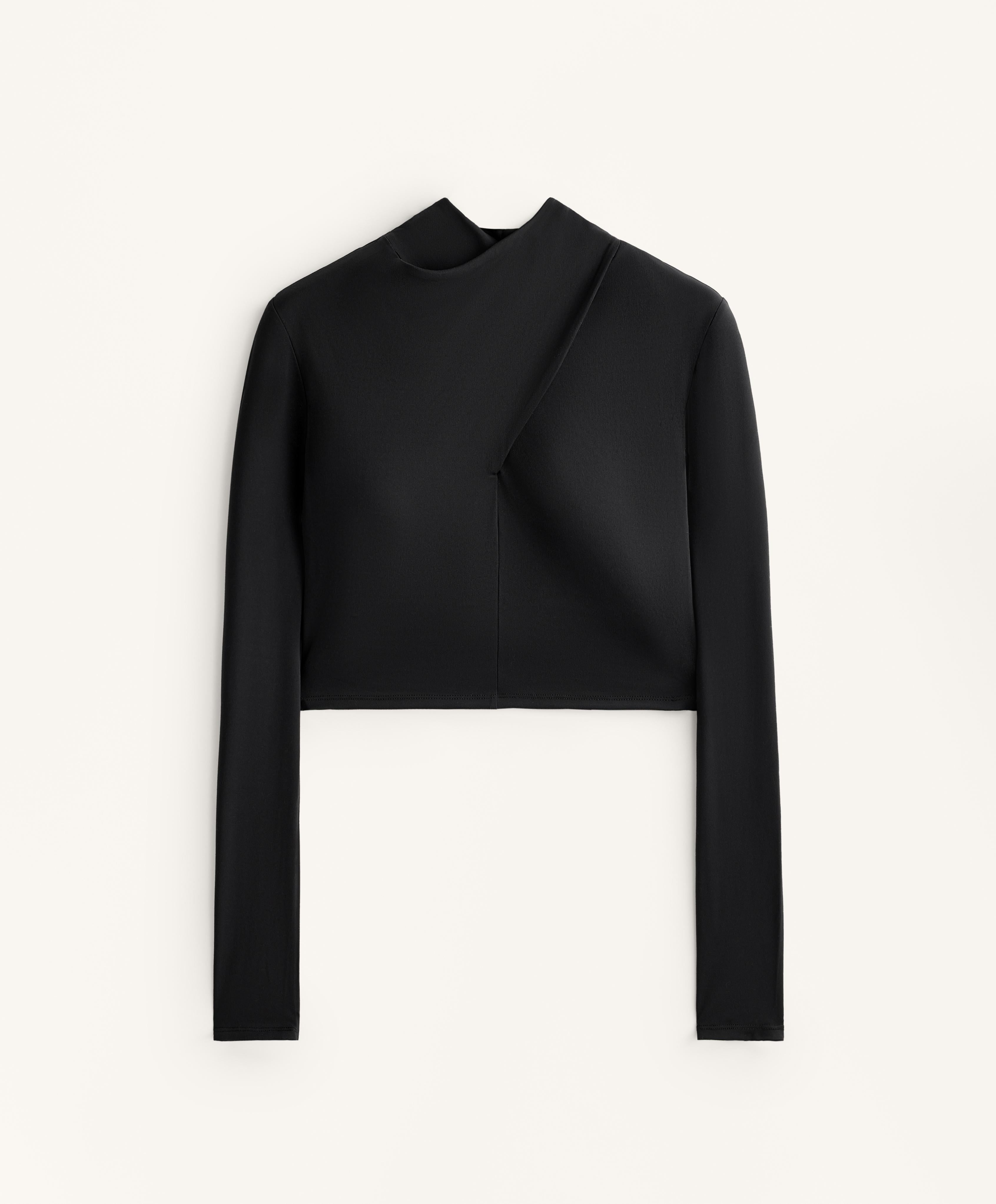 COMFORTLUX DRAPED NECKLINE T SHIRT
