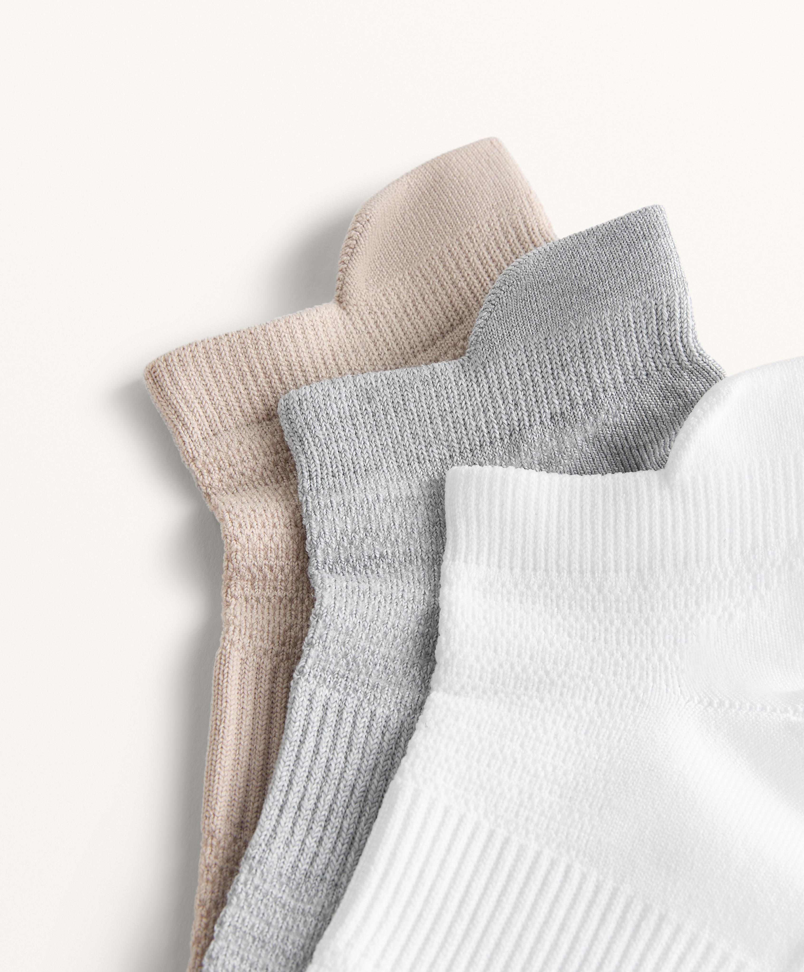 3 PAIRS OF POLYAMIDE BLEND SNEAKER SOCKS WITH HEEL TAB