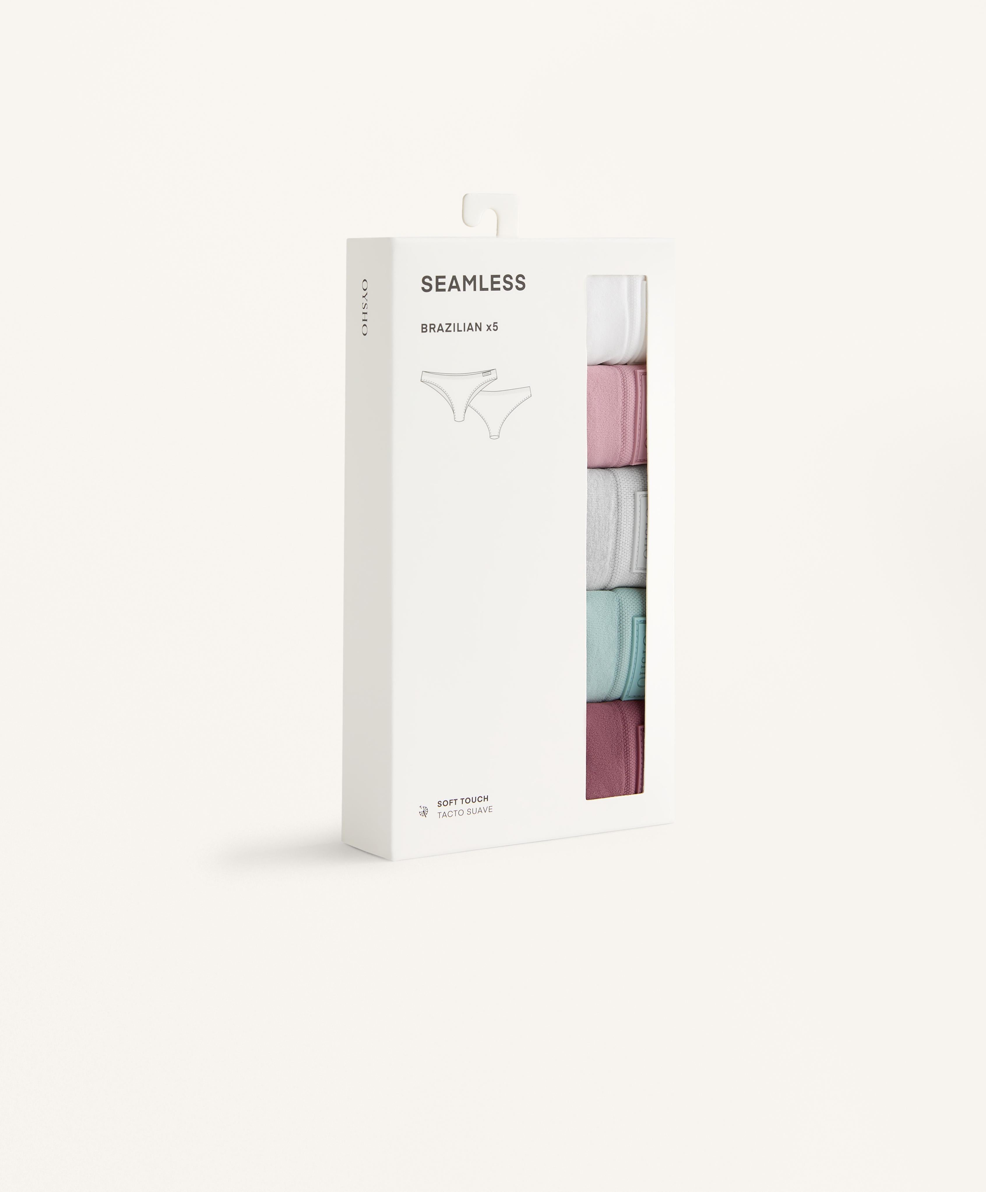 5 SEAMLESS SOFT TOUCH BRAZILIAN BRIEFS
