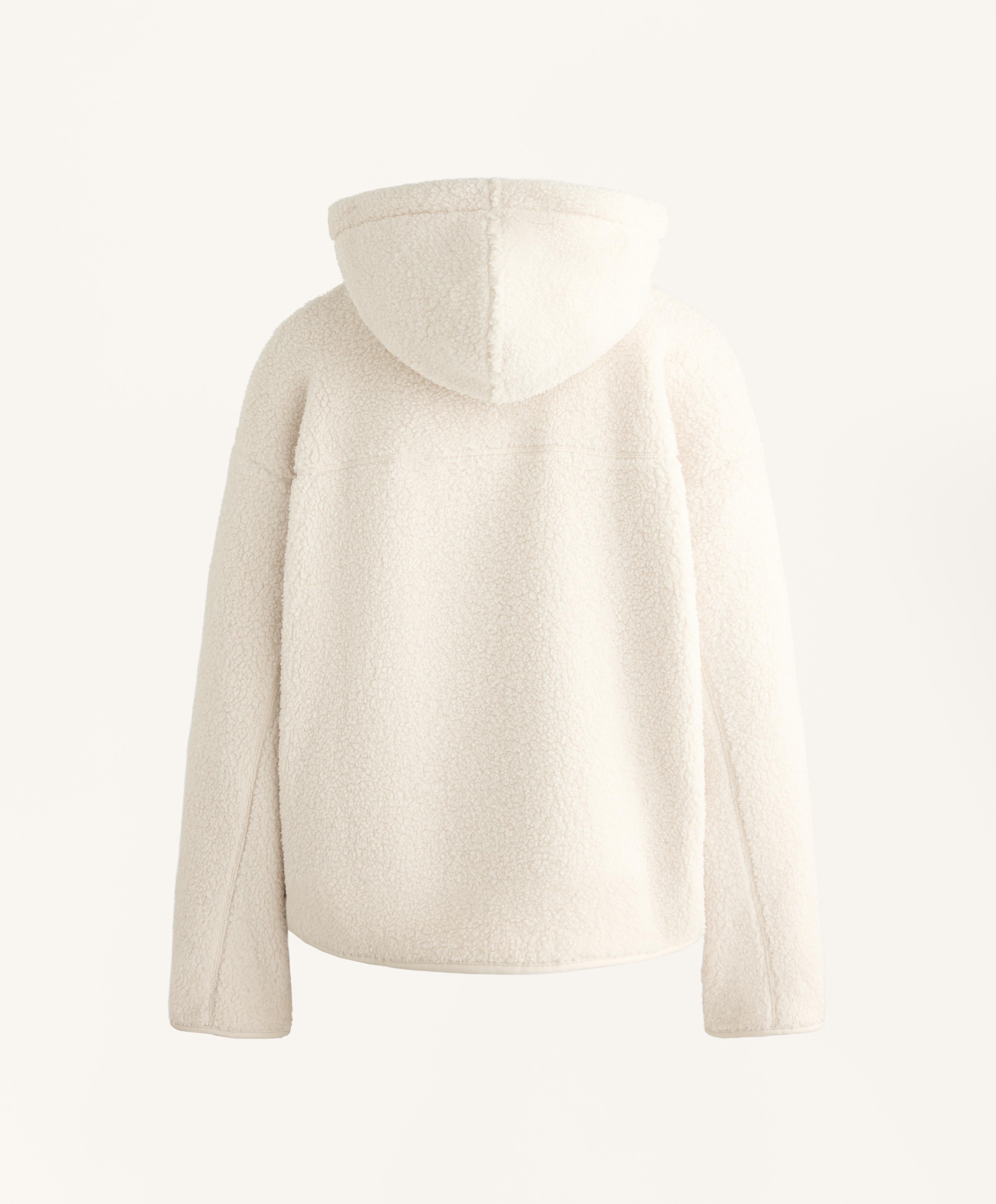 FAUX SHEARLING HOODED JACKET