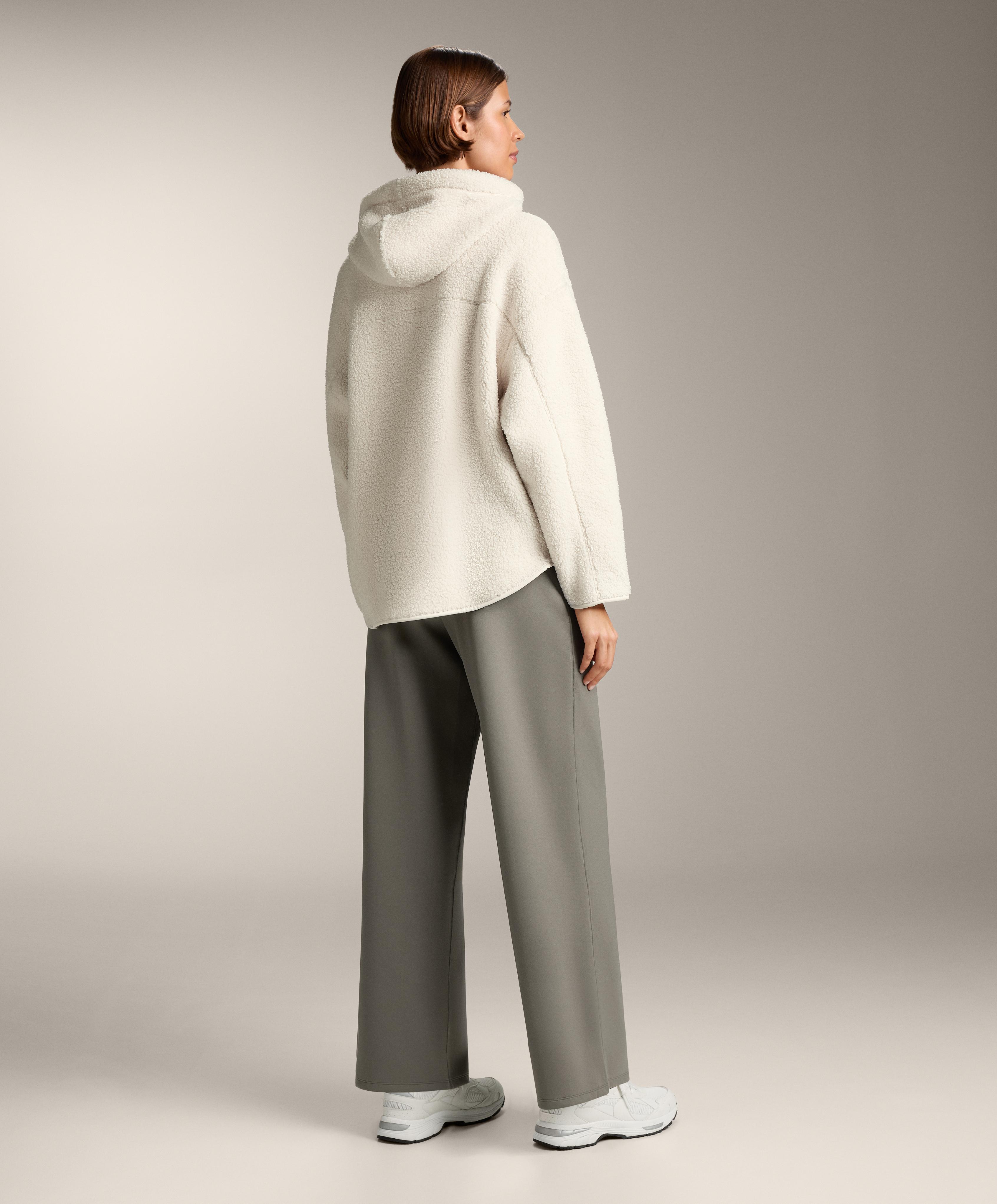 FAUX SHEARLING HOODED JACKET